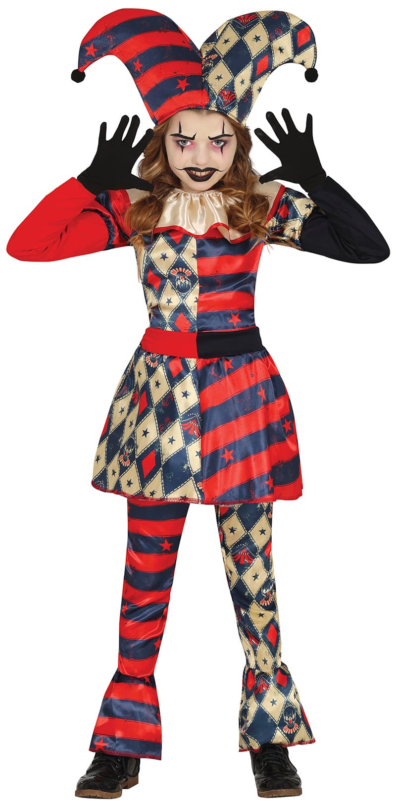 Harlekin med ruder – kostume til piger