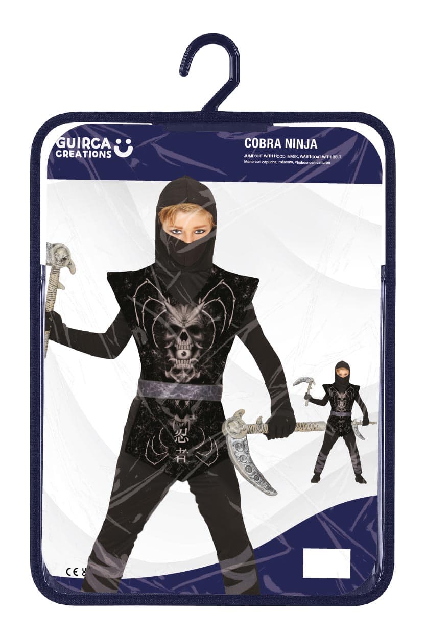 Mørk ninja – kostume til drenge
