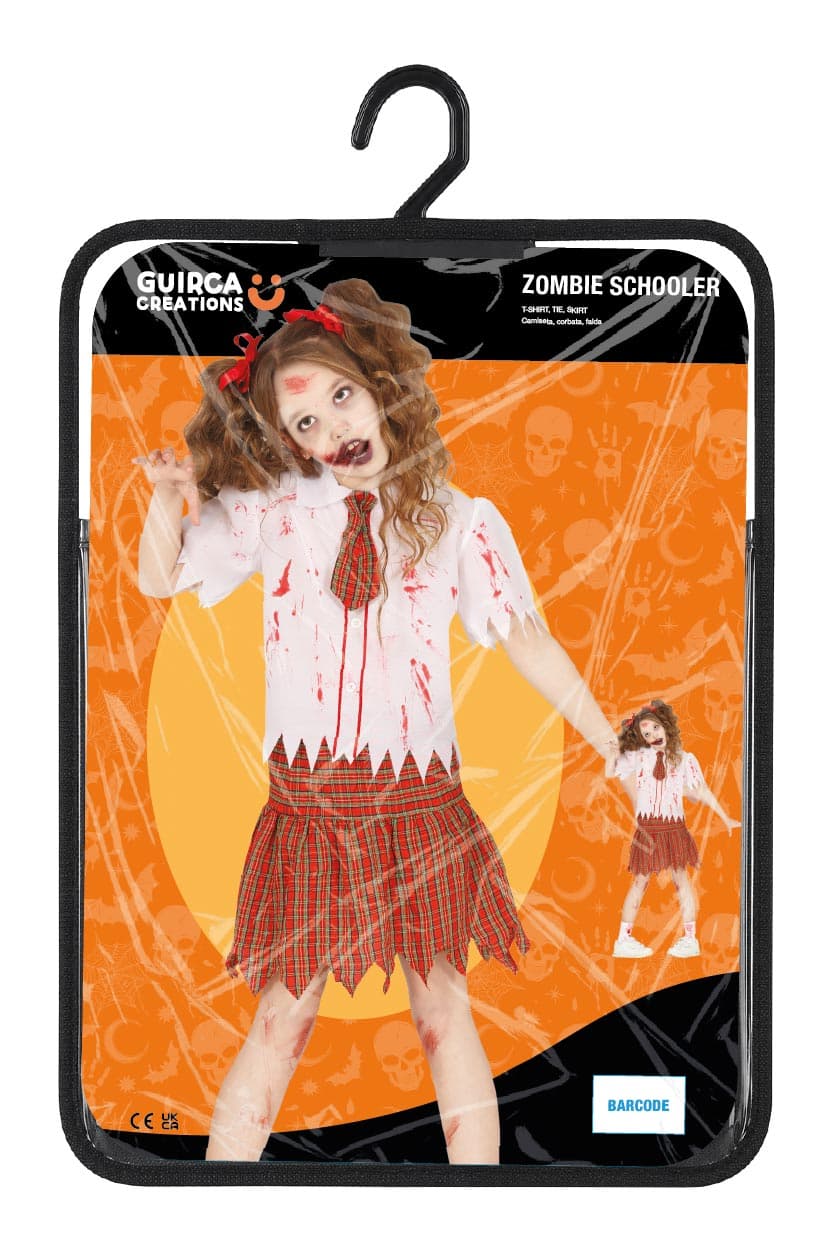 Zombie-skoleelev – kostume til piger