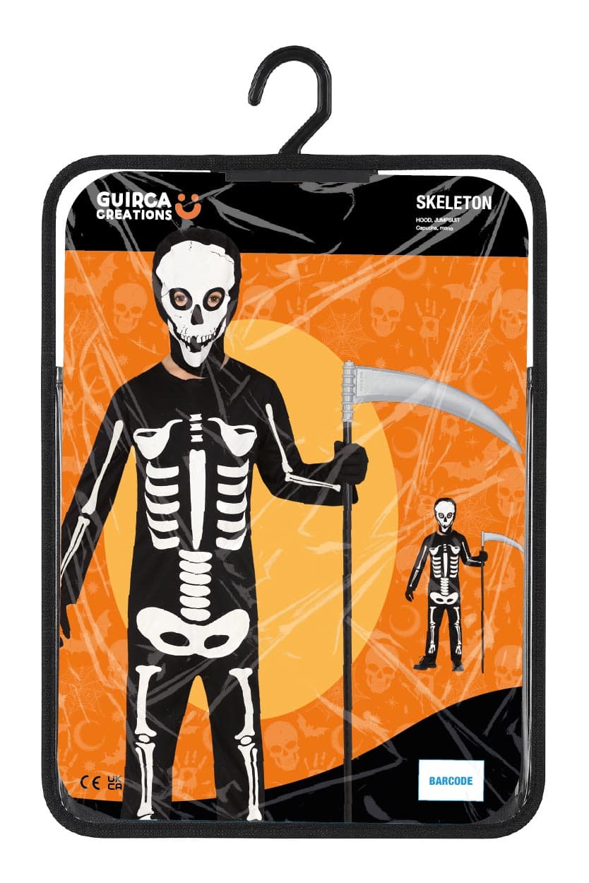 Skelet – kostume til drenge, model 78386