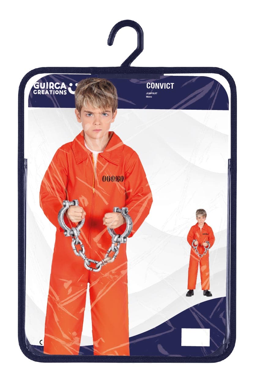 Fange – kostume til drenge, orange, model 78395