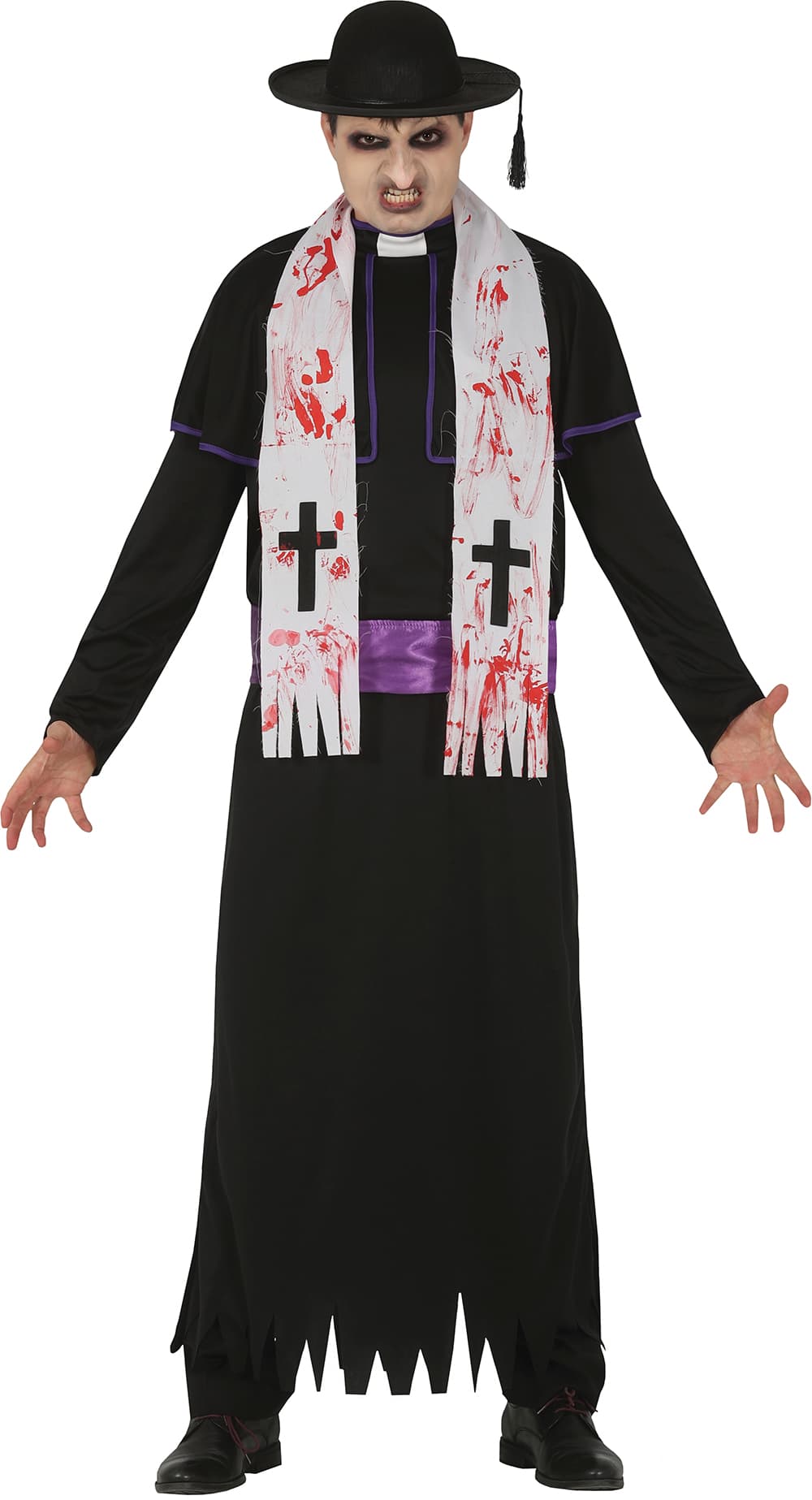Zombiepræst – kostume til herrer, model 79084