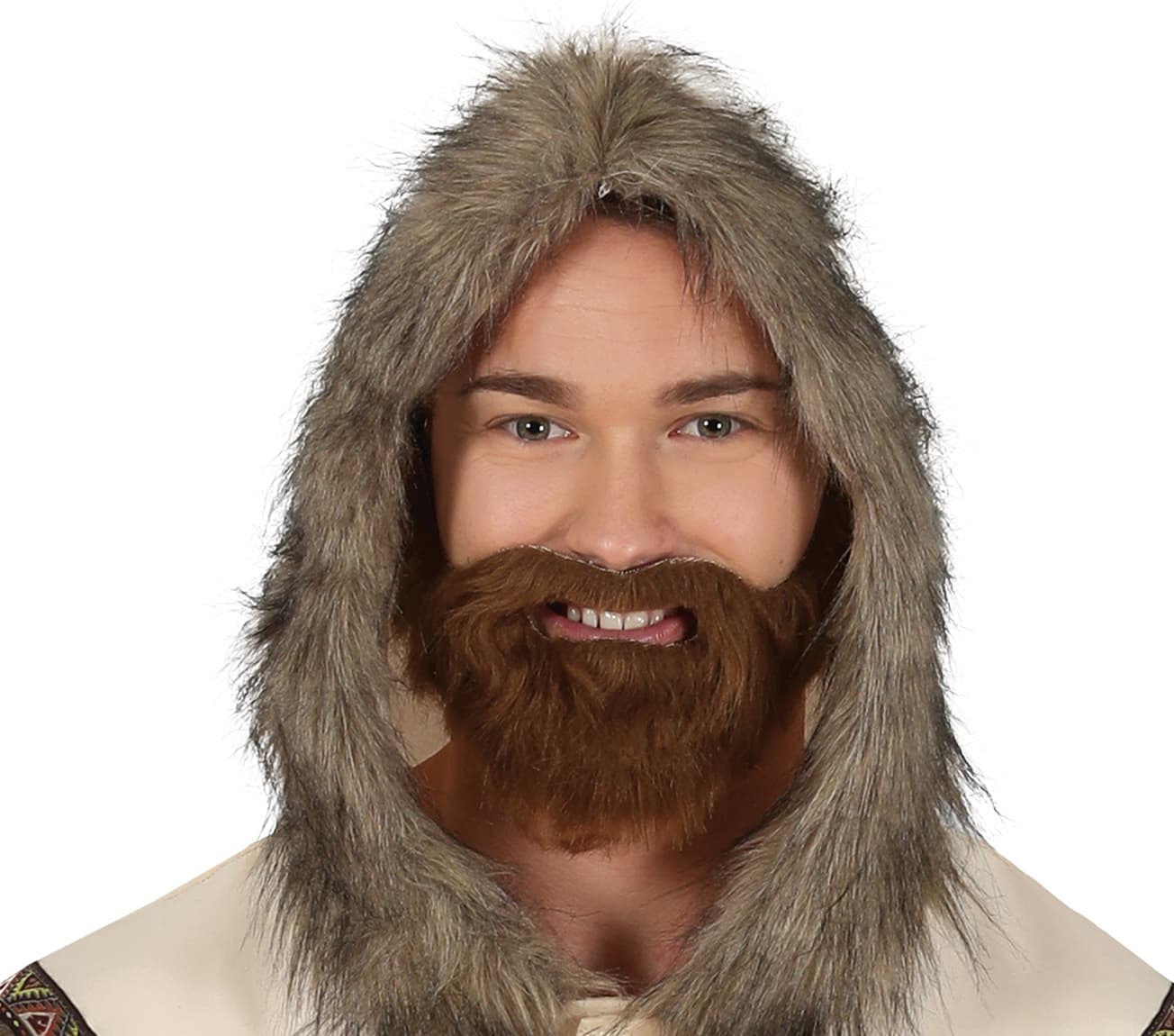 Inuit – kostume til herrer, beige og brun