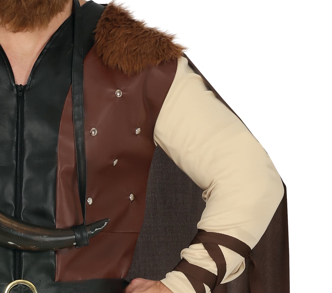 Viking – kostume til herrer, brun og beige