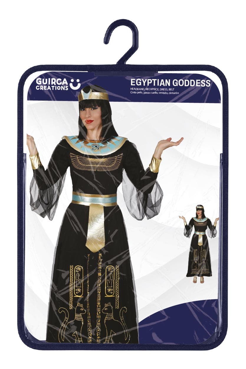 Egyptisk – kostume til damer, sort og guld