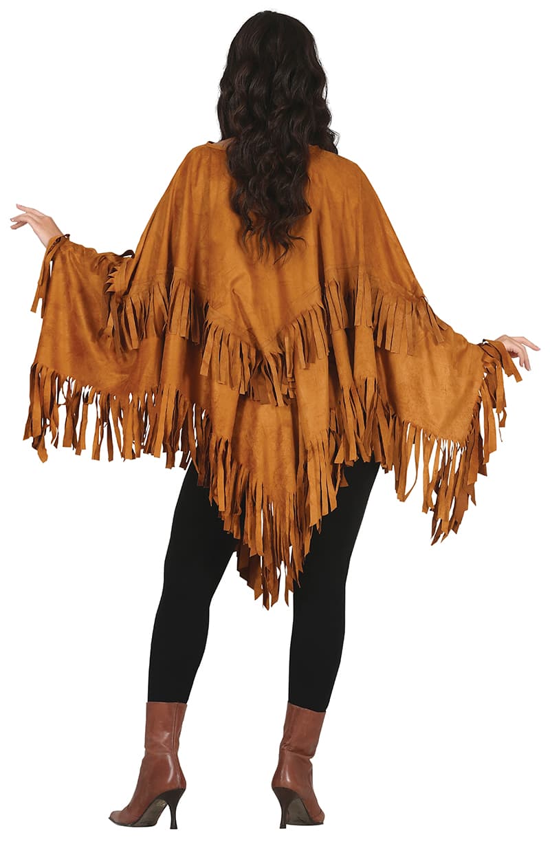 Indianerponcho – kostume til damer, model 79639