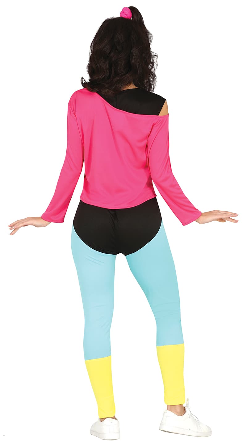 Gymnast – kostume til damer, lyserød og flerfarvet, model 79660