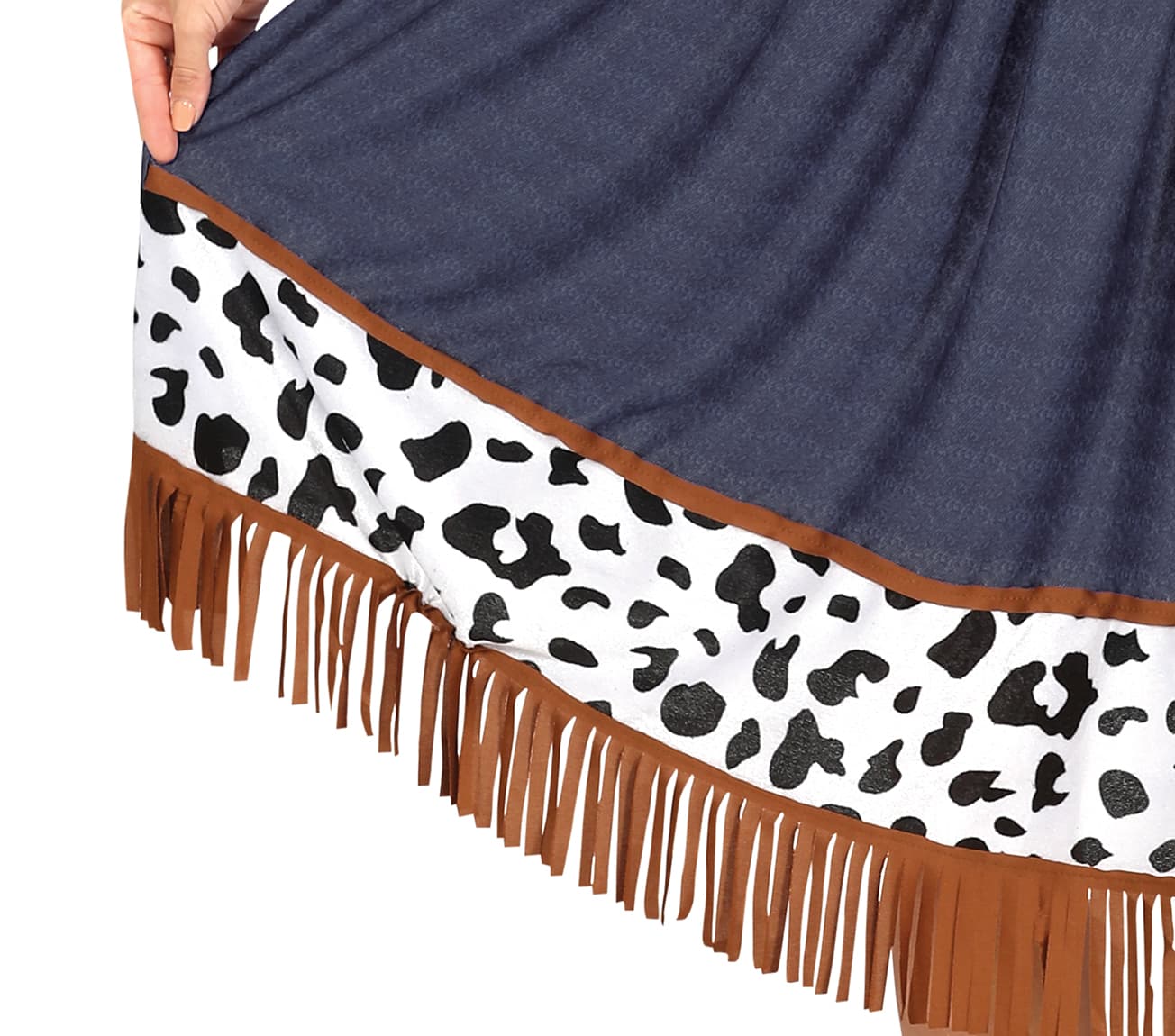 Cowgirl – kostume til damer, brun og blå, model 79695