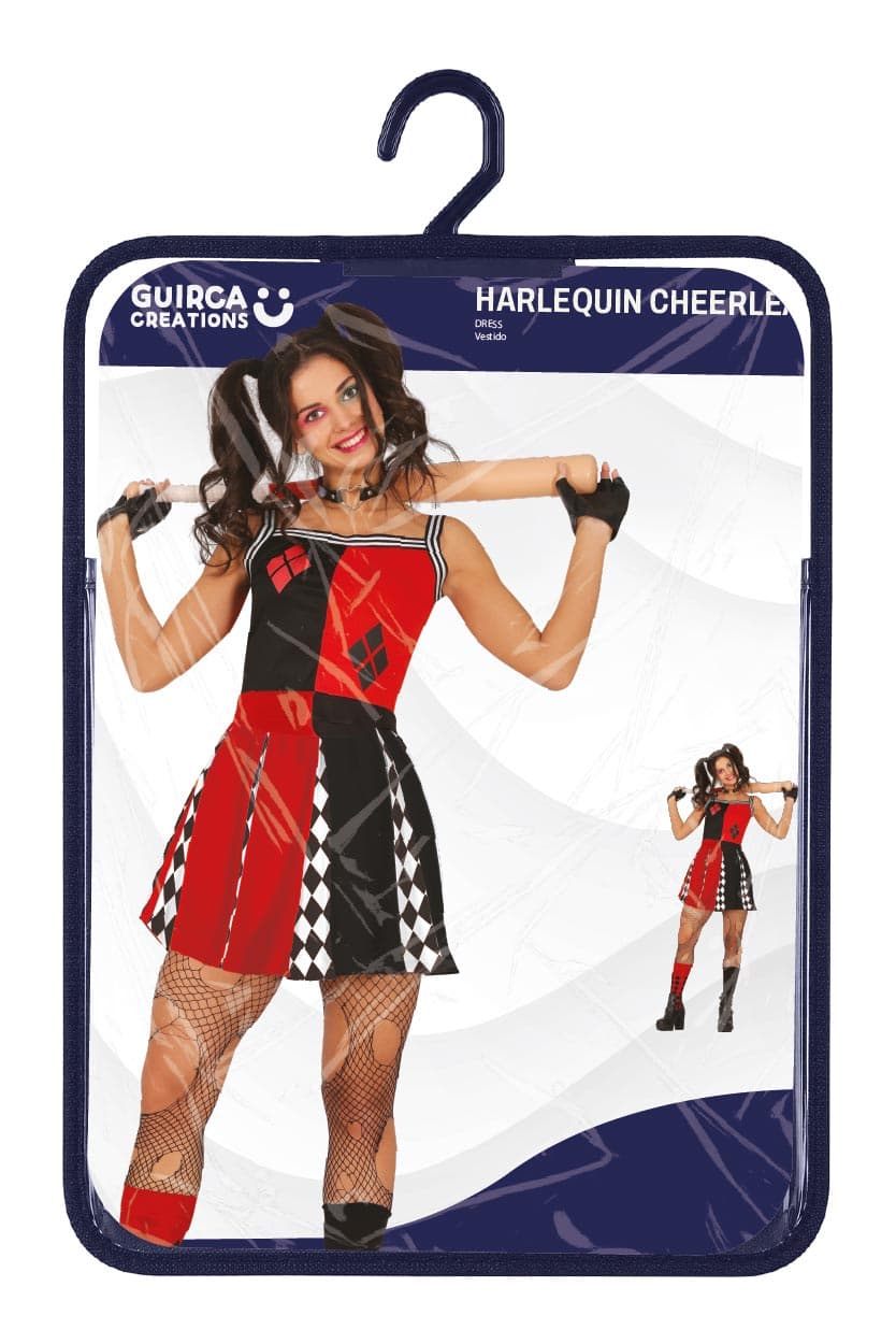 Harlekin-cheerleader – kostume til damer