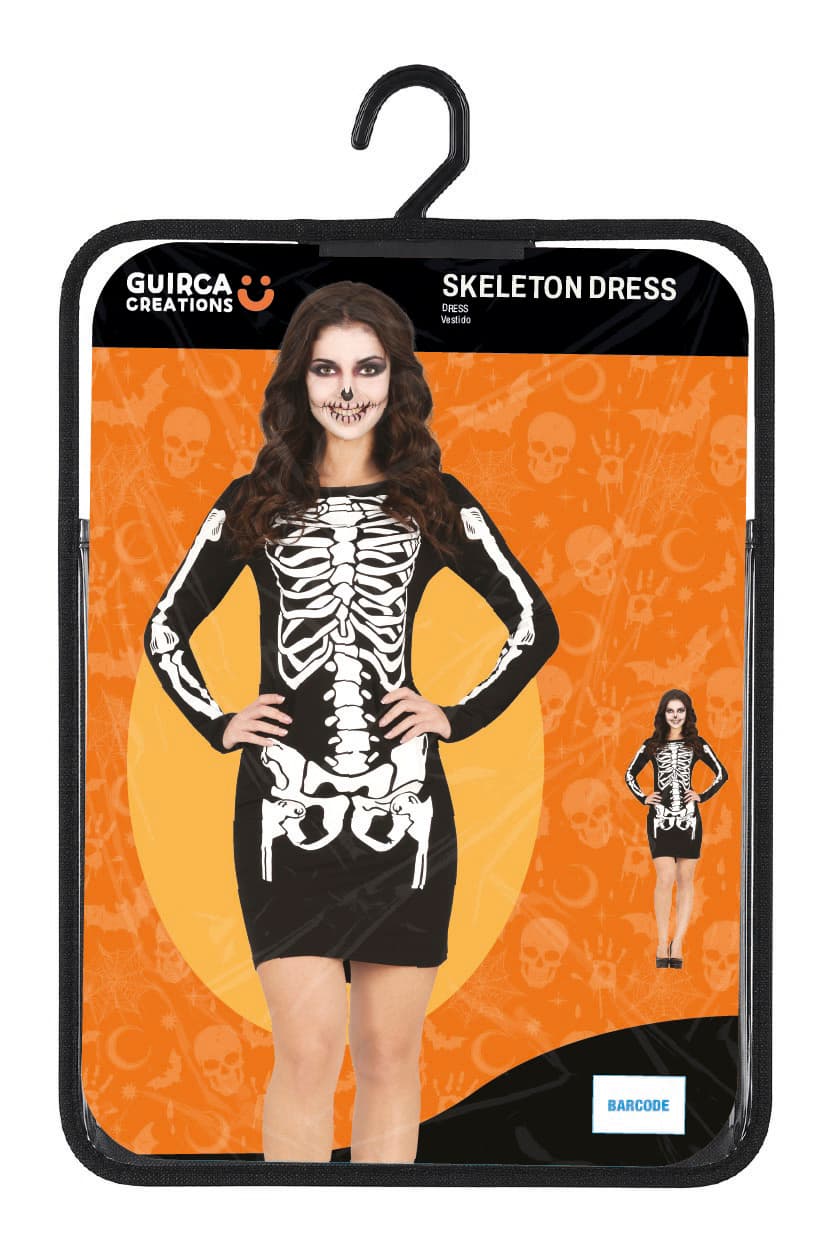 Skeletkjole – kostume til damer