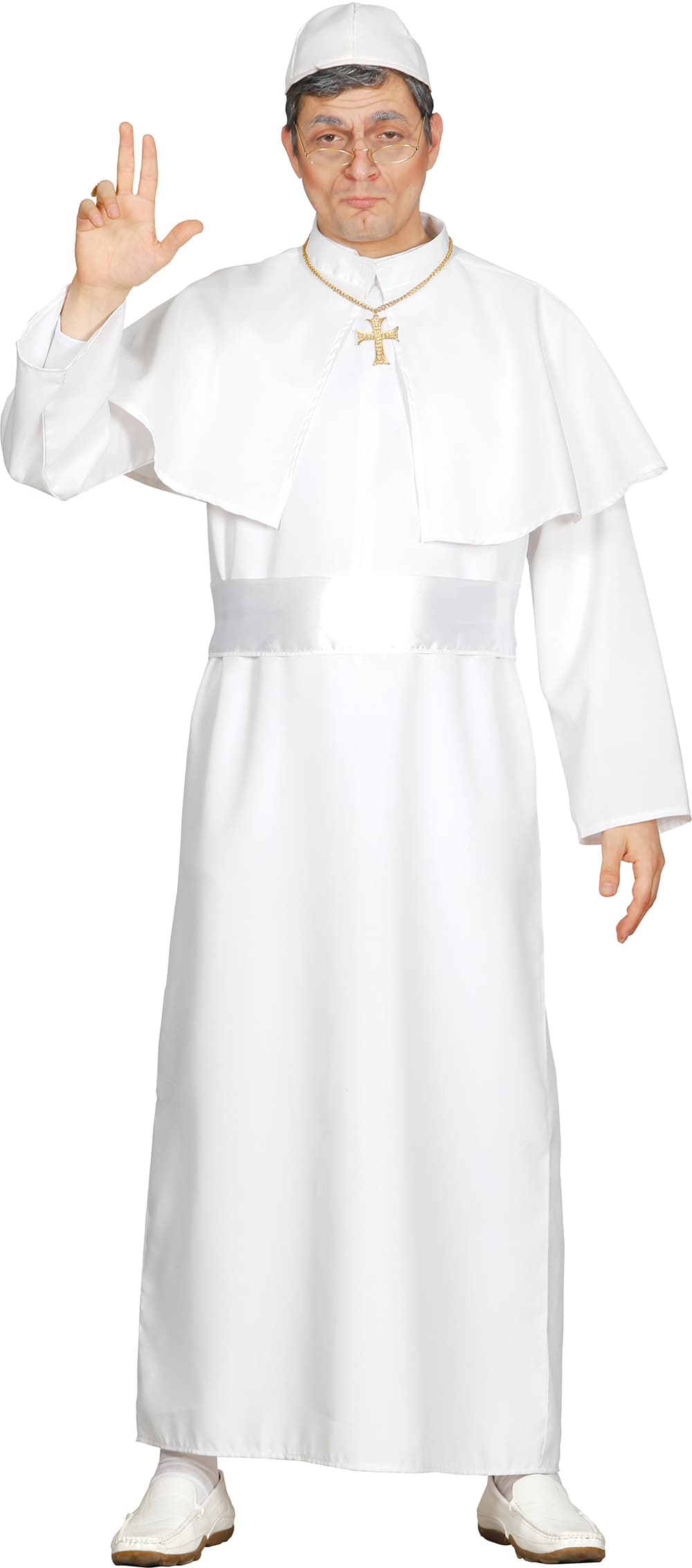 Pave – kostume til herrer, hvid
