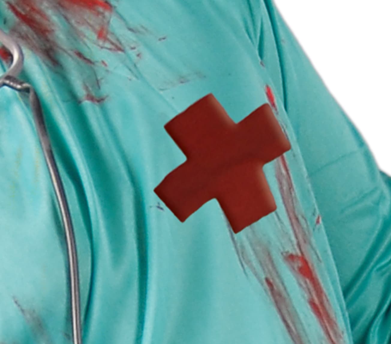 Zombiekirurg – kostume til herrer, blå