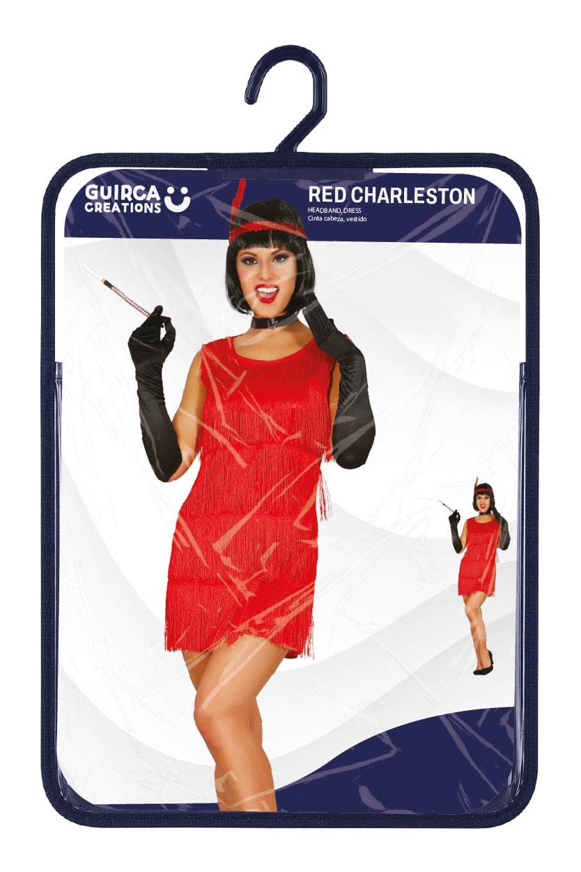Rød charleston – kostume til damer
