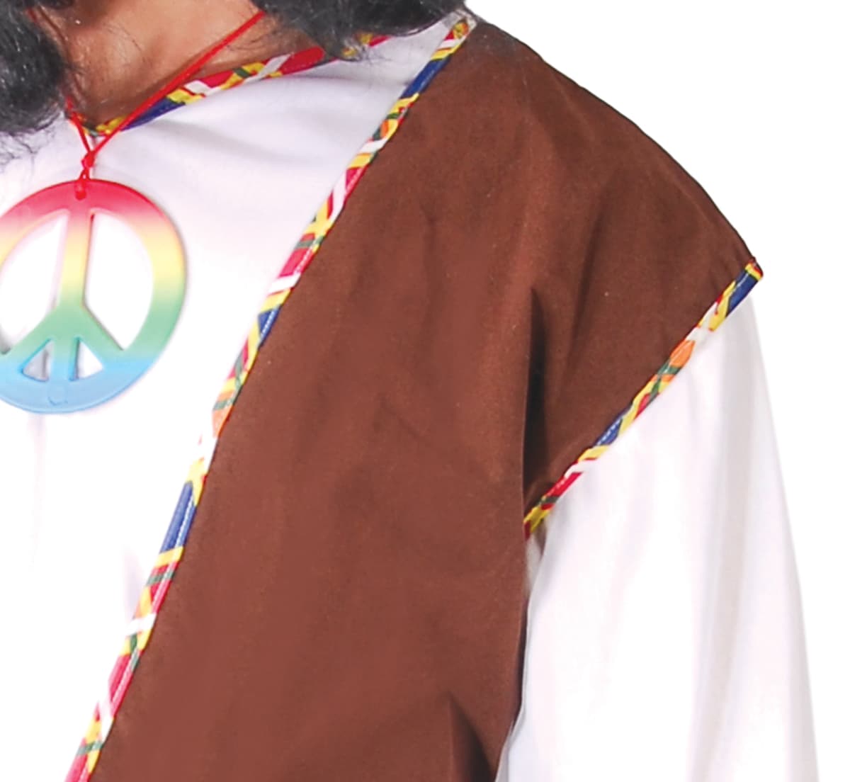 Blomsterhippie – kostume til herrer, brun