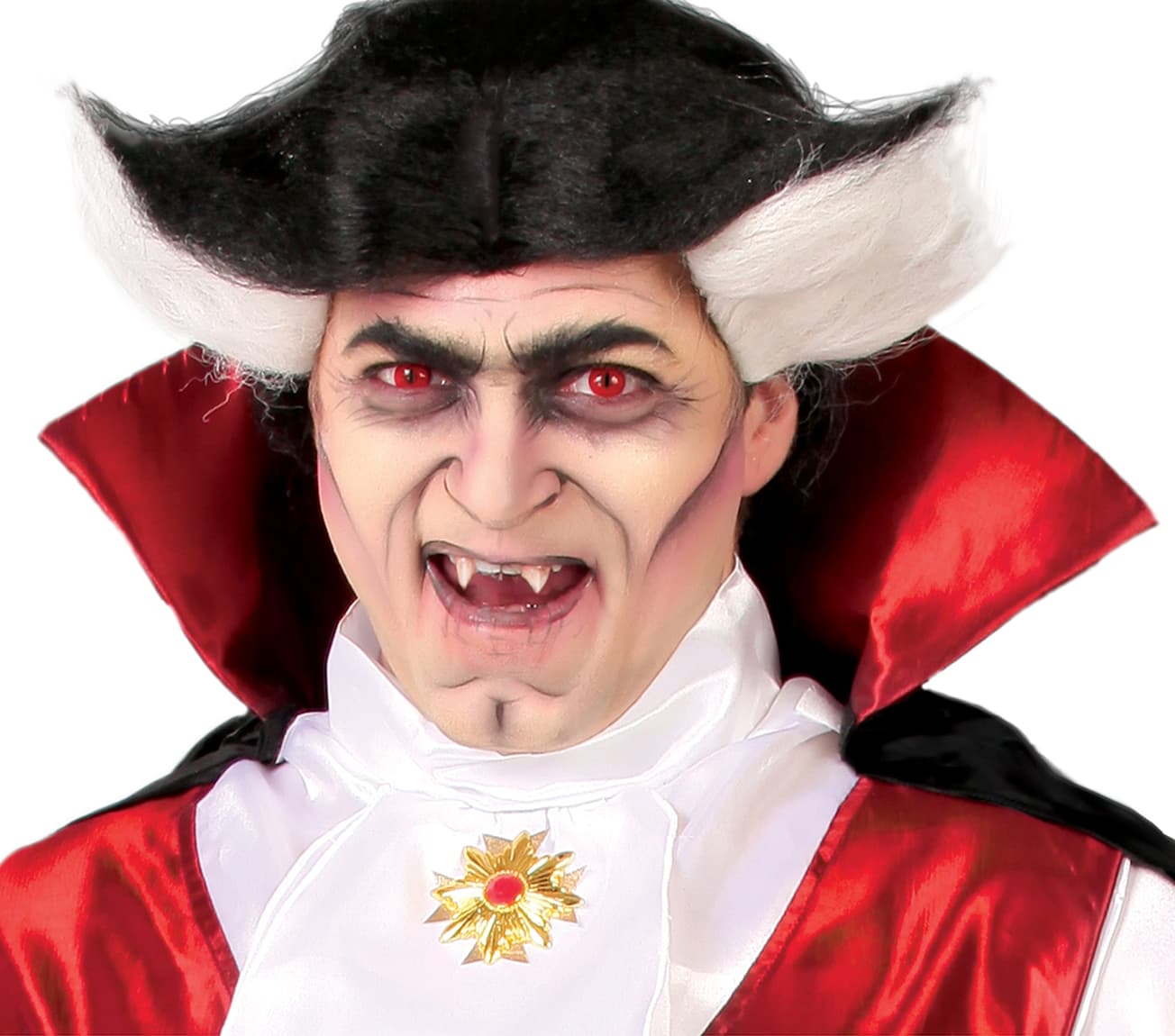 Vampyr – kostume til herrer, bordeaux og sort