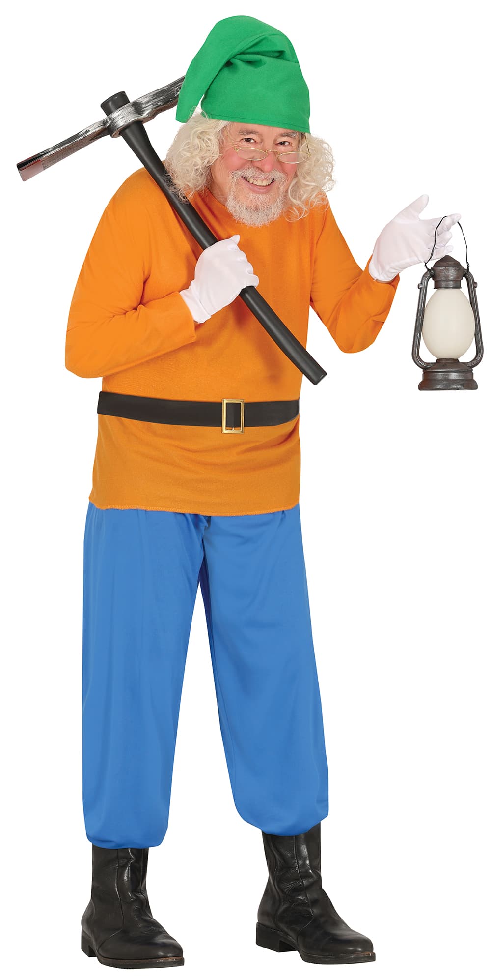 Dværg – kostume til herrer, orange og blå