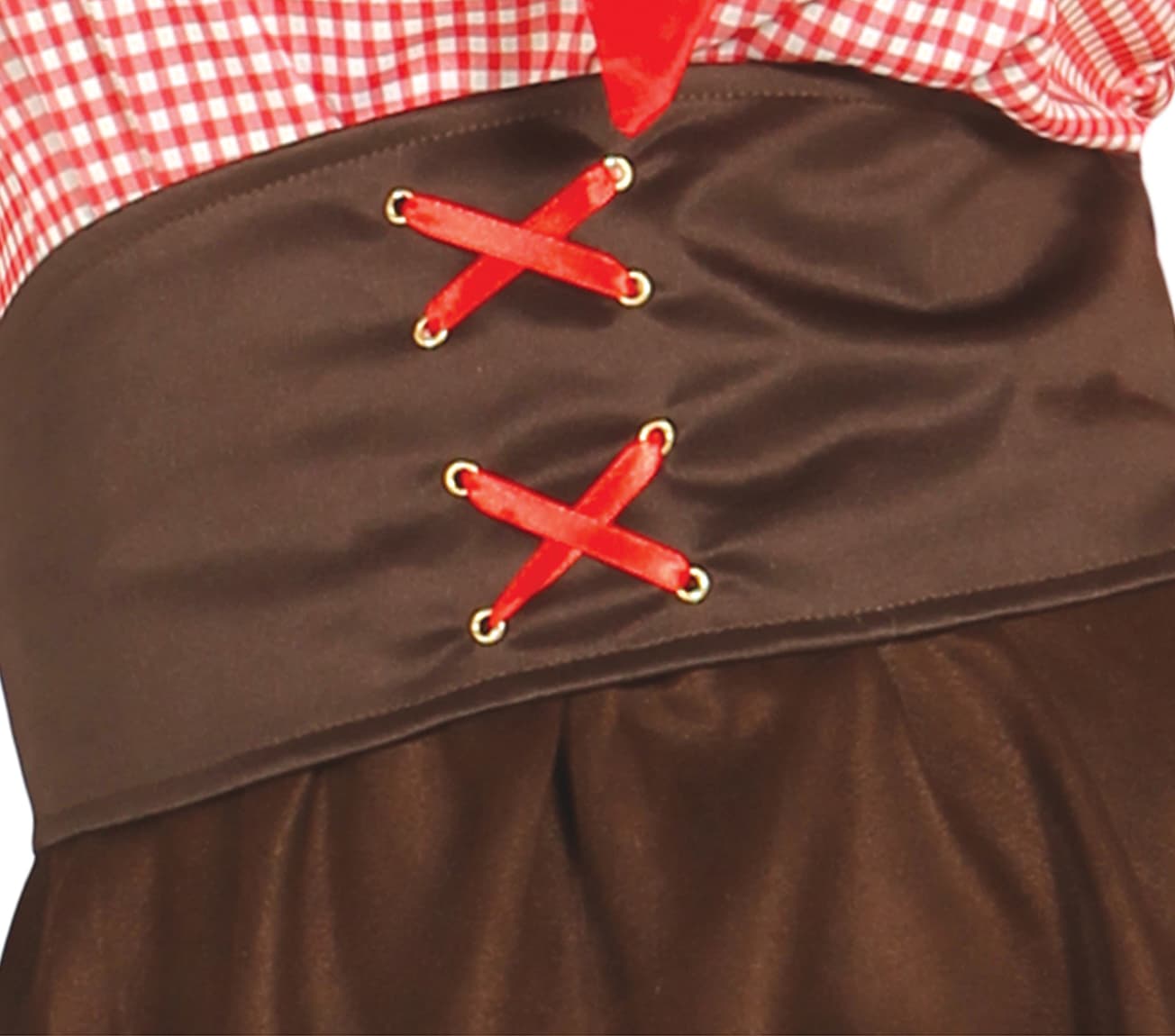 Cowgirl – kostume til damer, brun og rød
