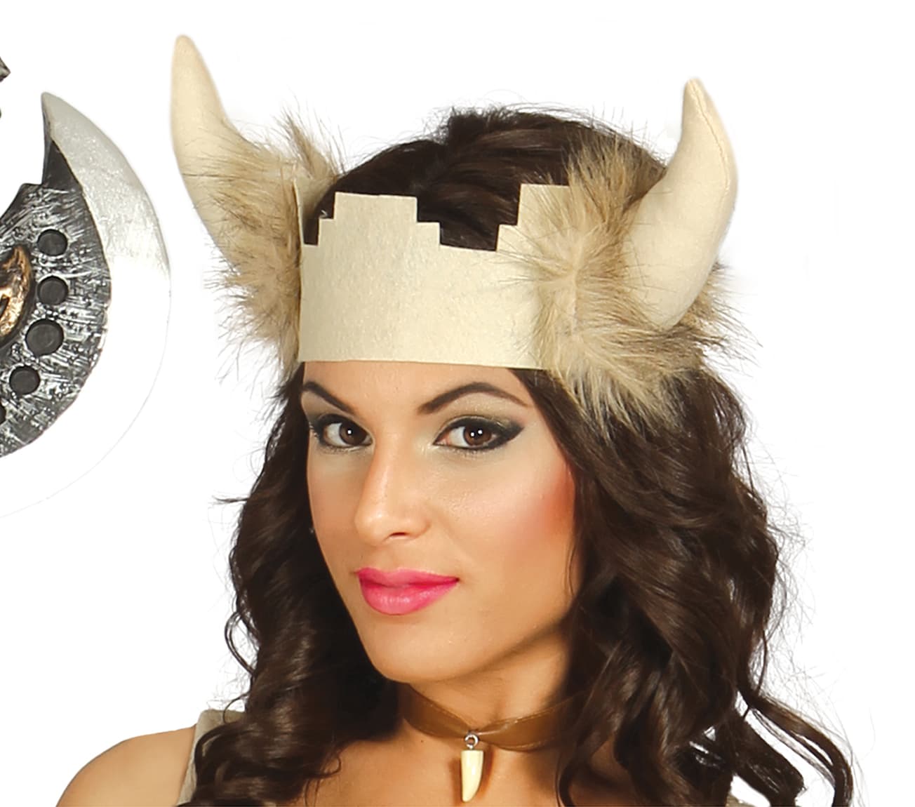Viking – kostume til damer, beige og brun