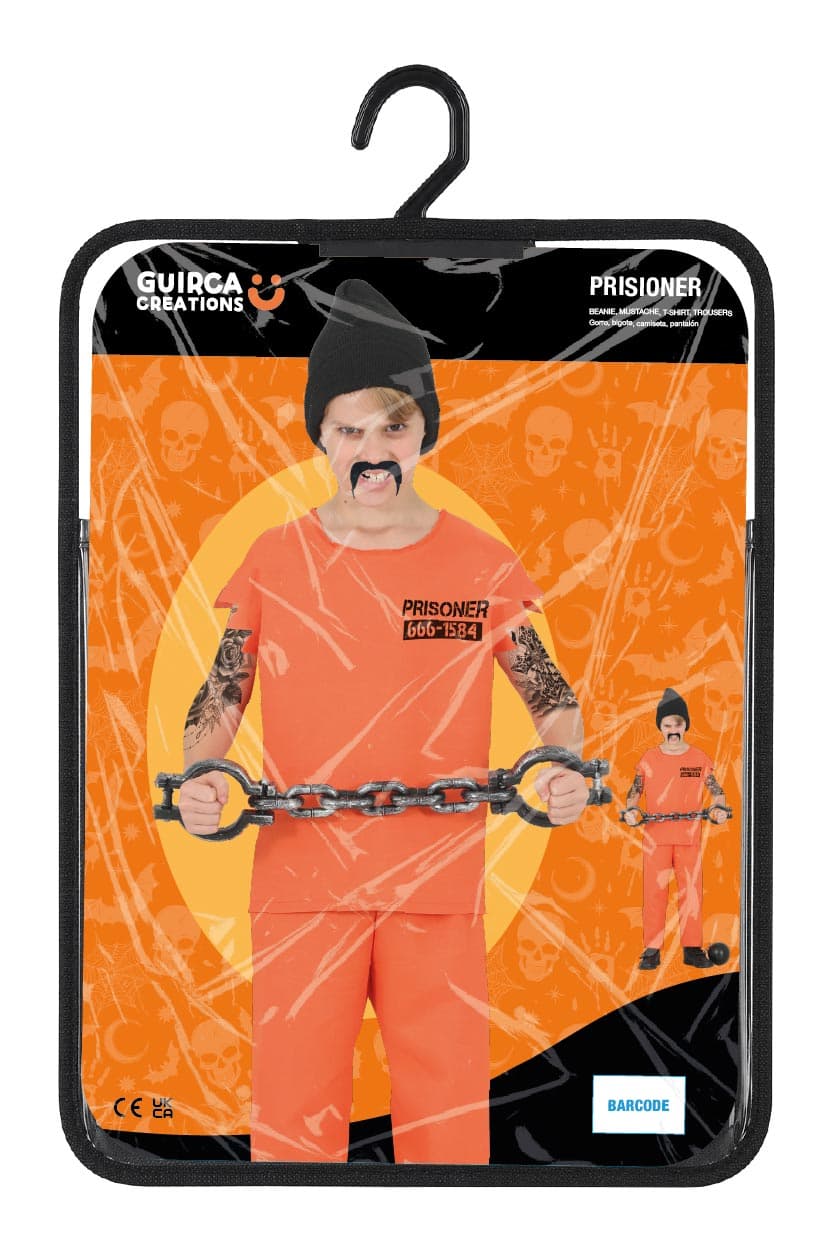 Fange – kostume til drenge, orange, model 82070