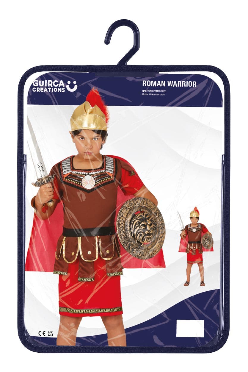 Centurion – kostume til drenge, brun og rød