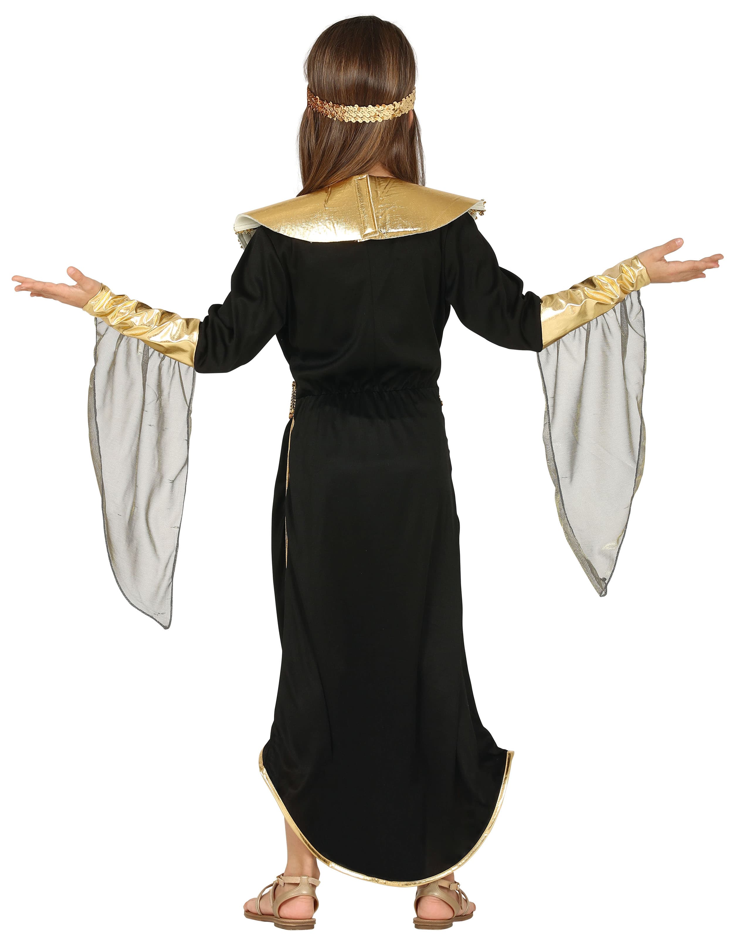 Egyptisk – kostume til piger, sort og guld, model 83548