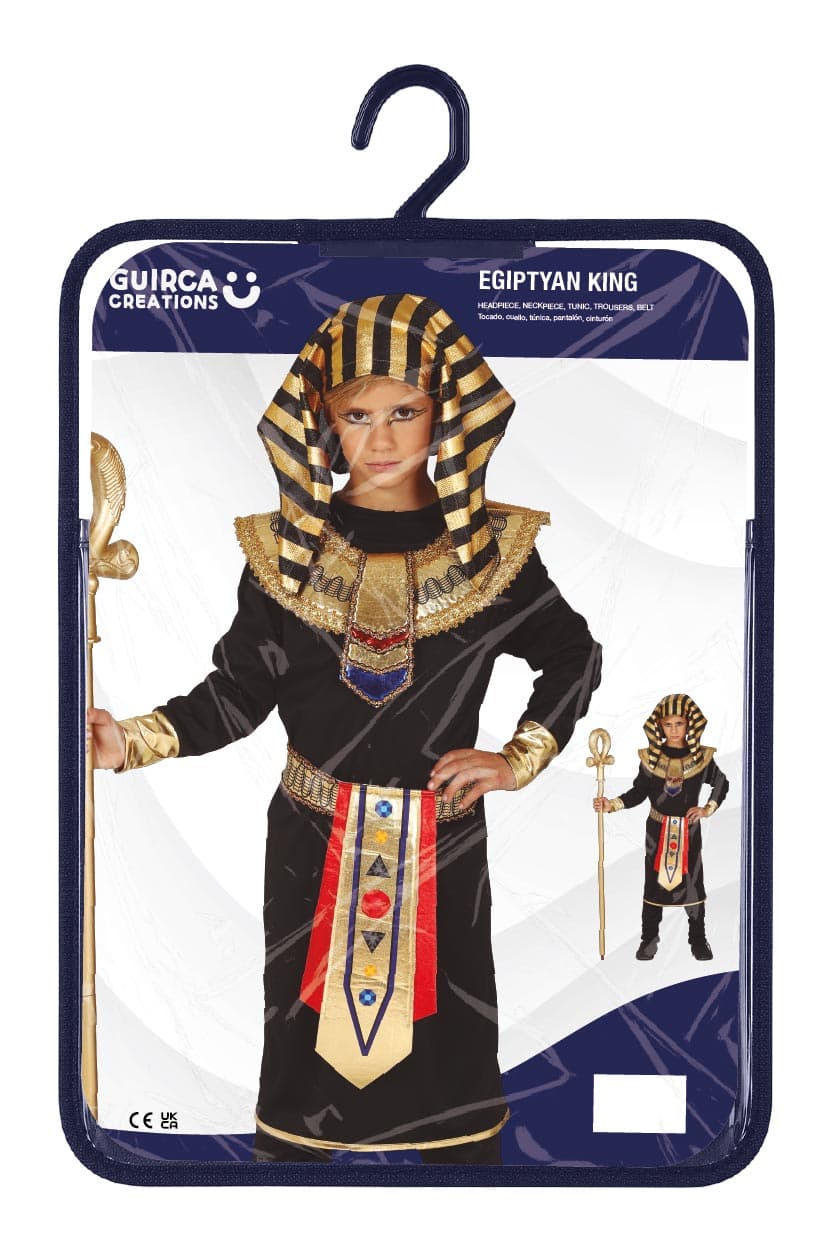 Egyptisk – kostume til drenge, sort og guld