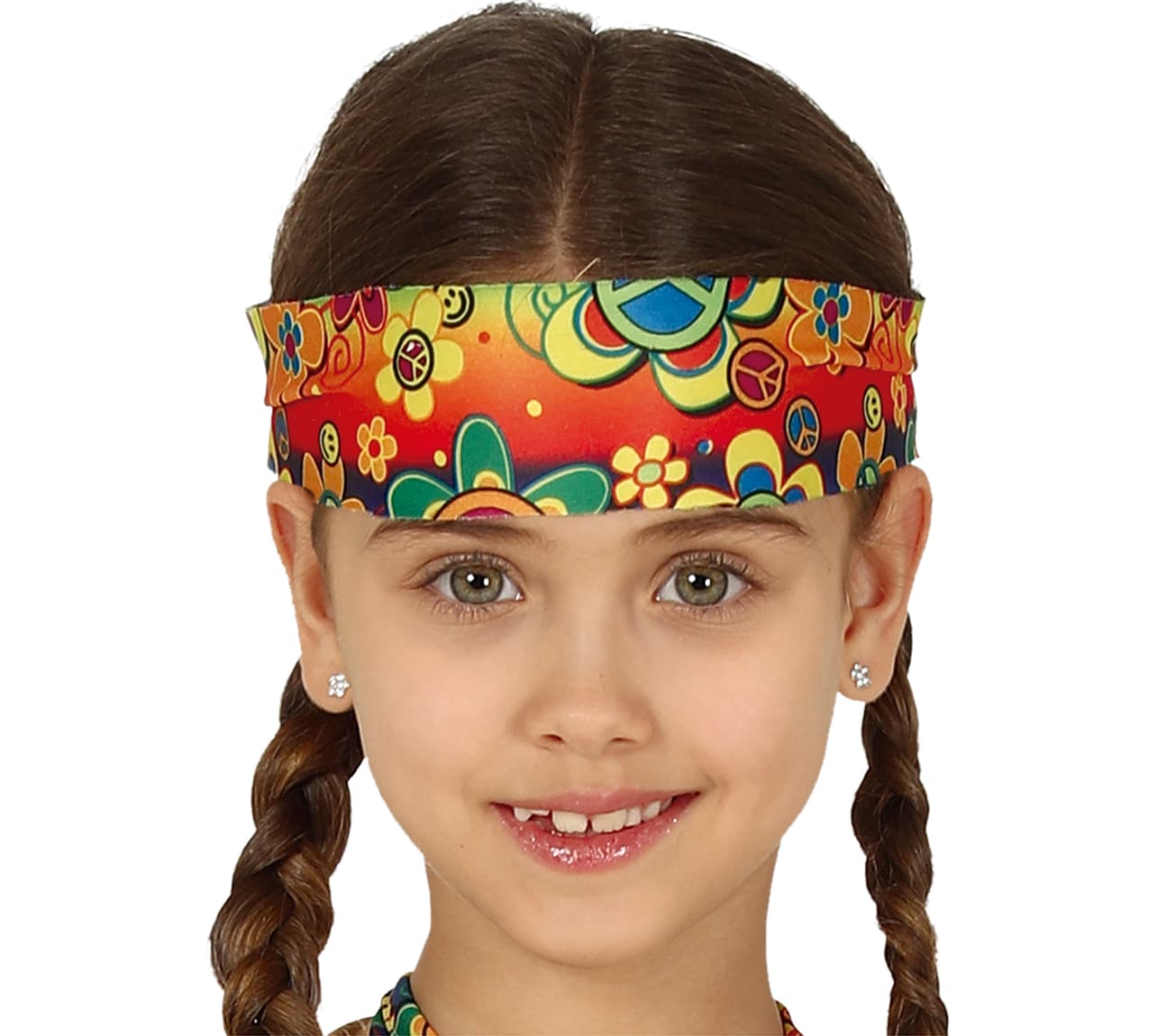 Hippie – kostume til piger, flerfarvet, model 83609