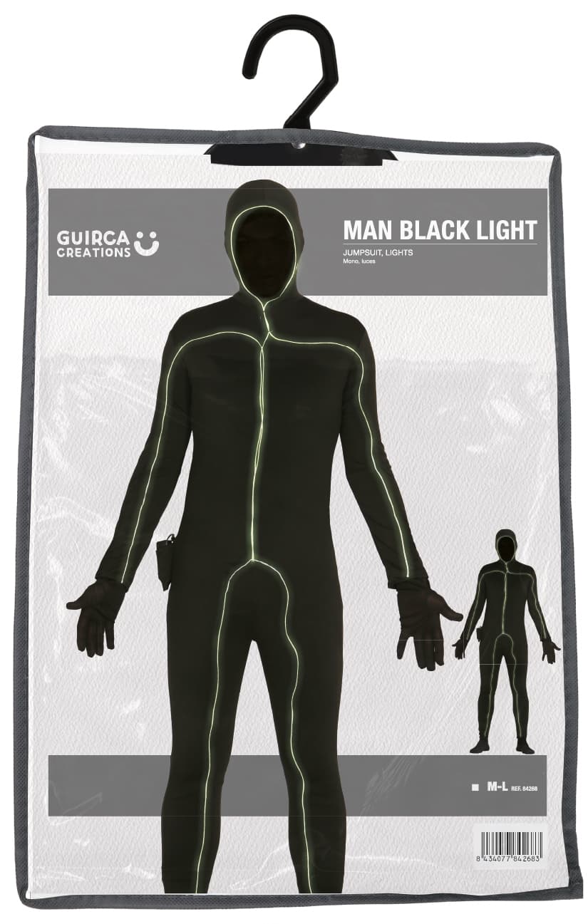 Blacklight-mand – kostume til voksne