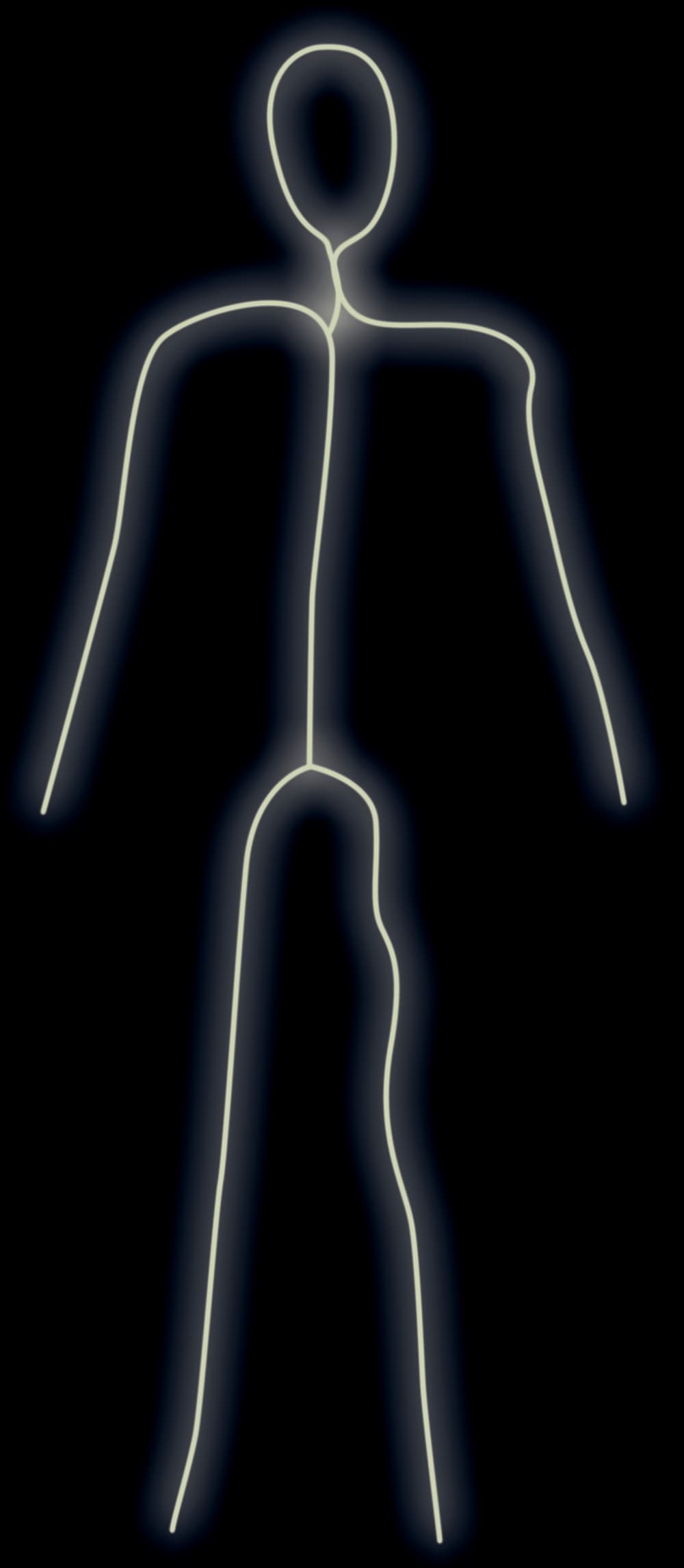 Blacklight-mand – kostume til voksne