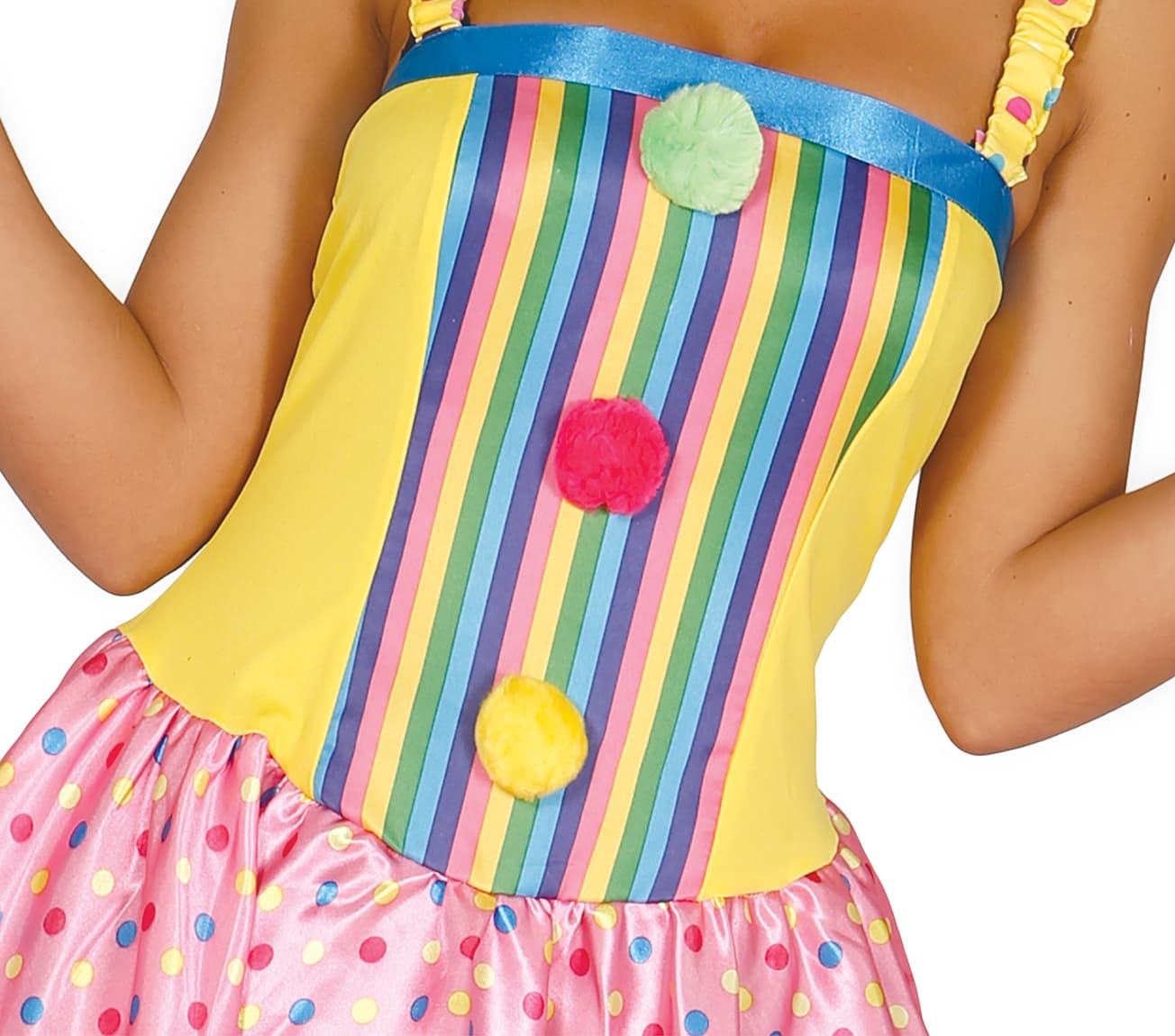 Klovn – kostume til damer, flerfarvet, model 84324