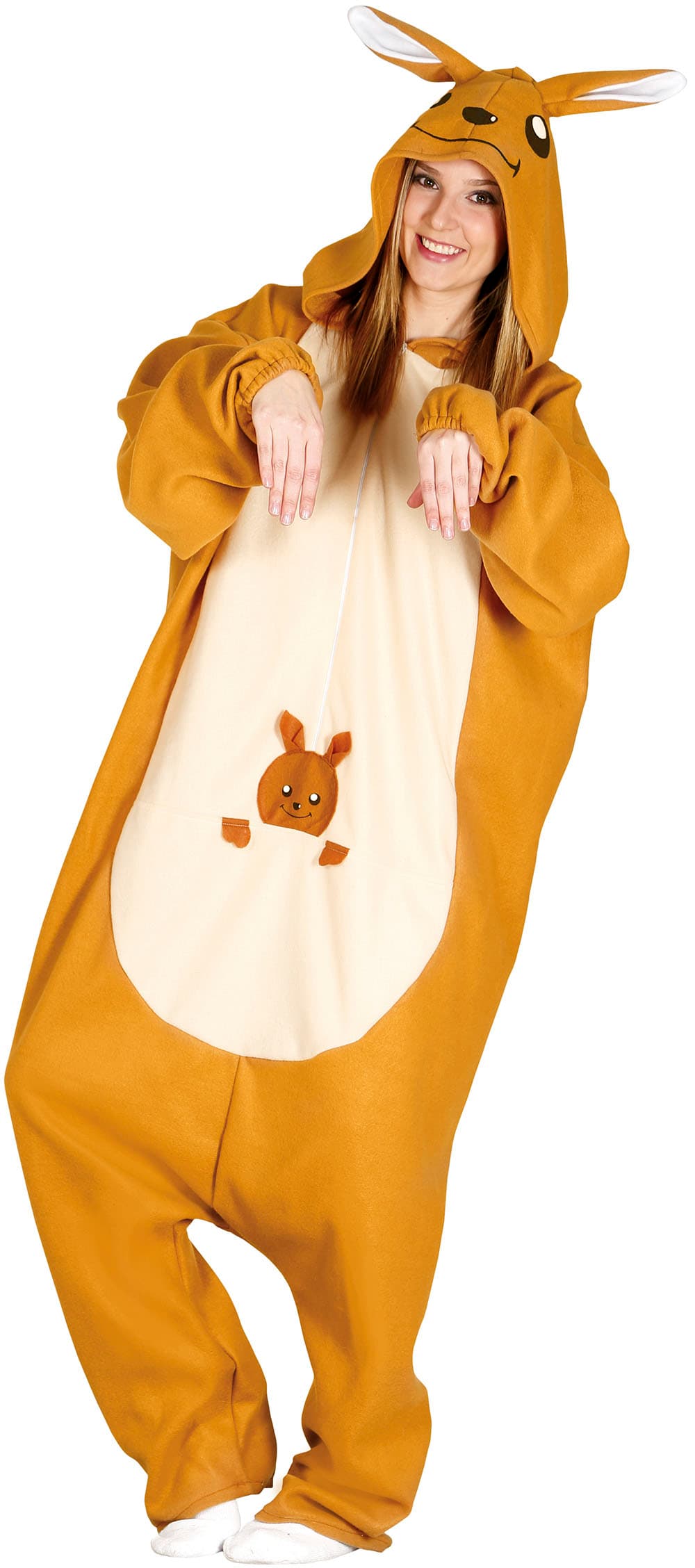 Kænguru-kigurumi – kostume til voksne
