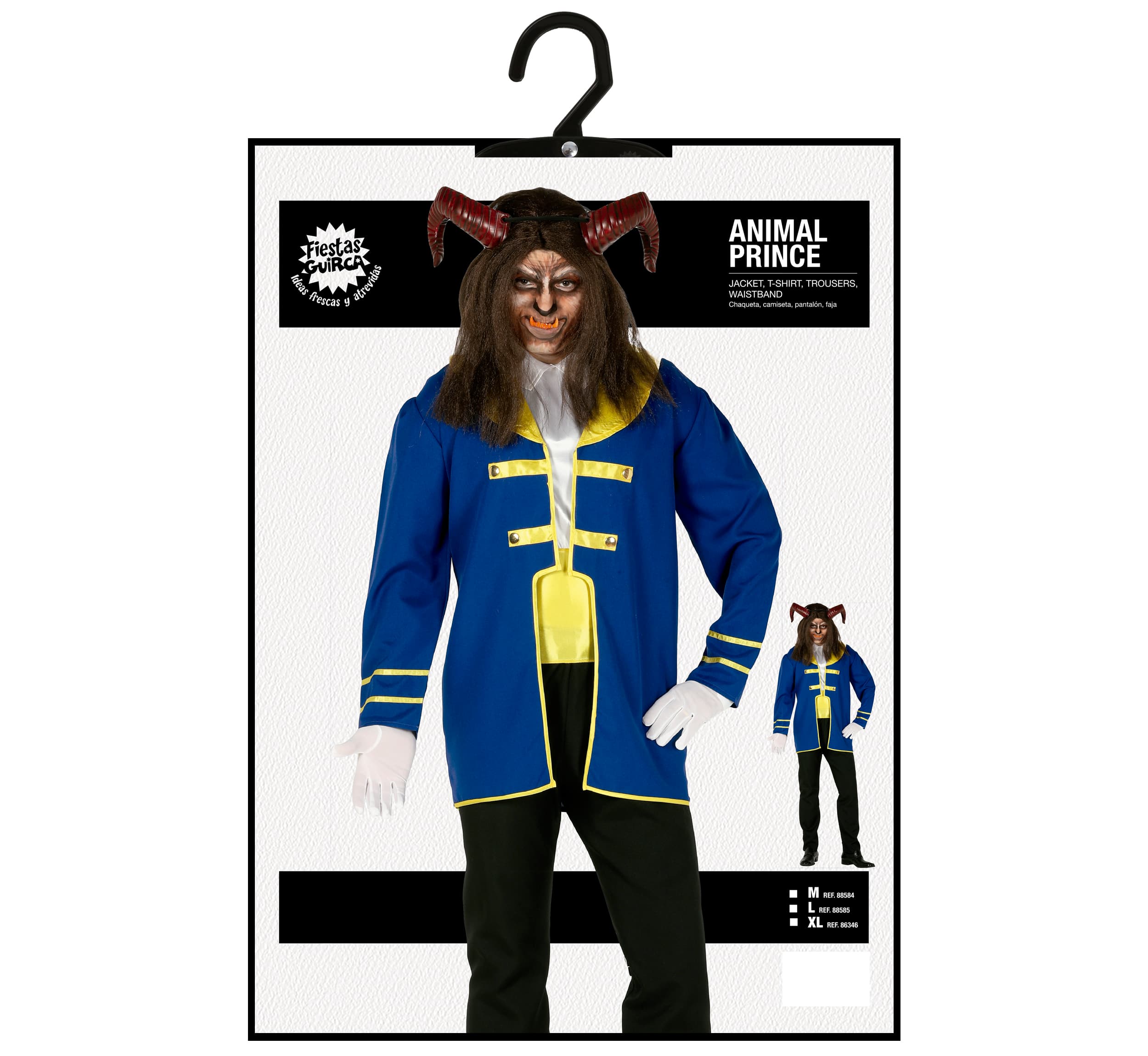 Monstrøs fortryllet prins – kostume til herrer