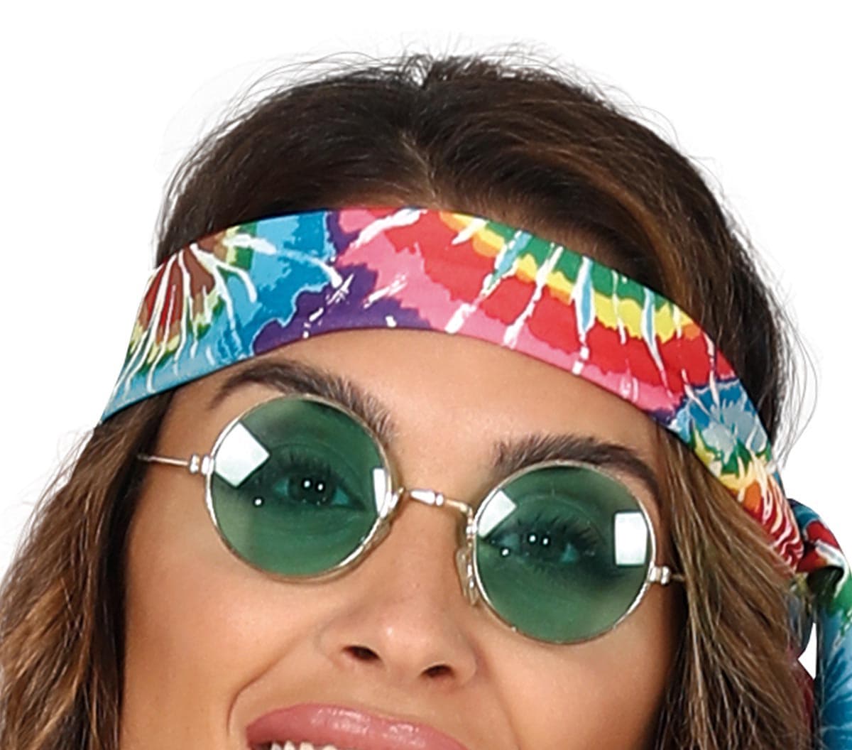 Hippie – kostume til damer, brun og flerfarvet, model 86565