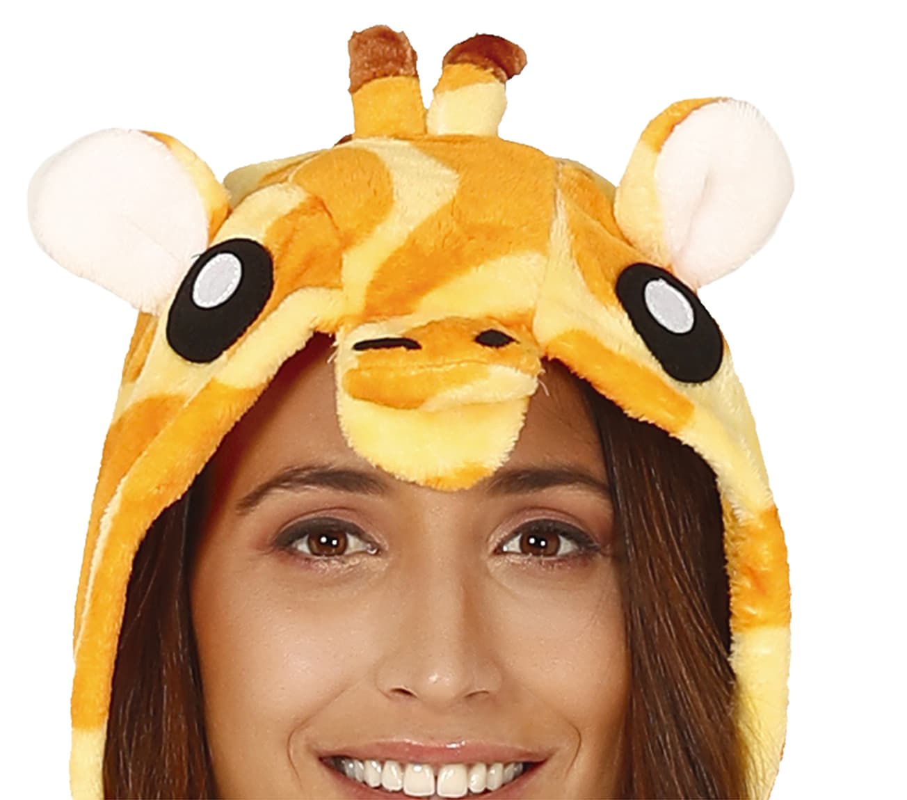 Giraf-kigurumi – kostume til voksne, hvid og gul