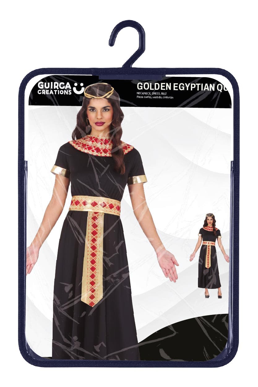 Gylden egyptisk dronning – kostume til damer