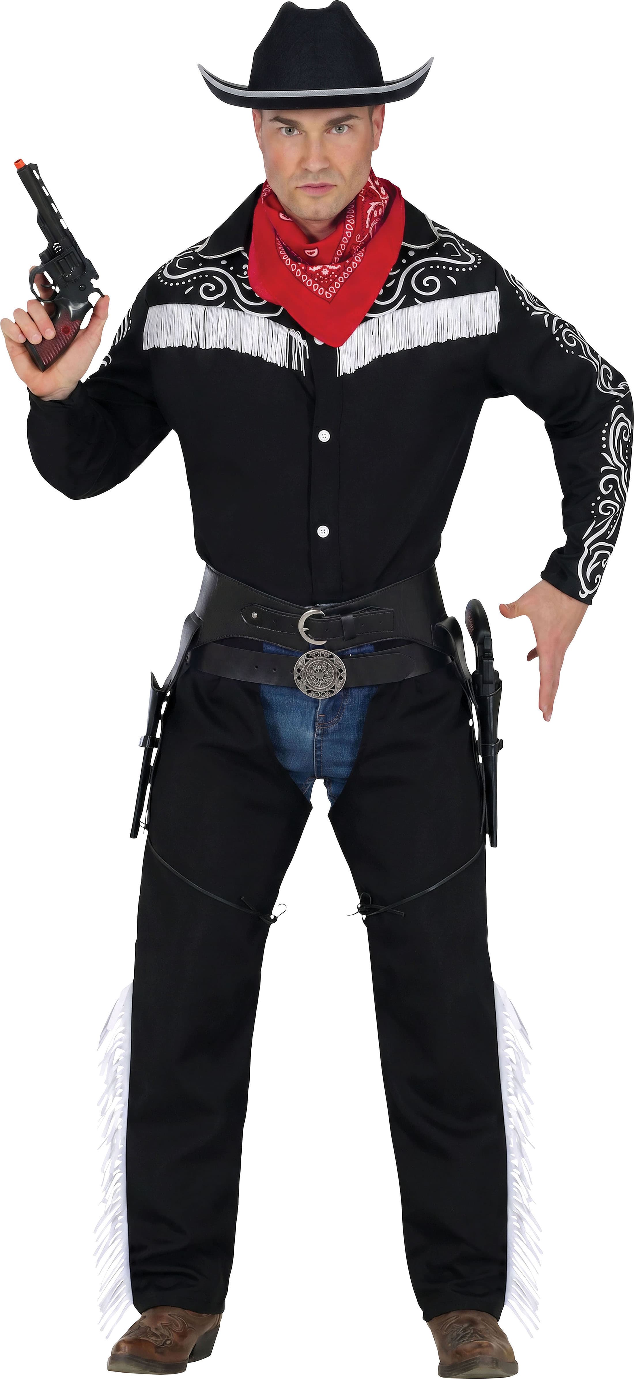 Cowboy i sort – kostume til herrer
