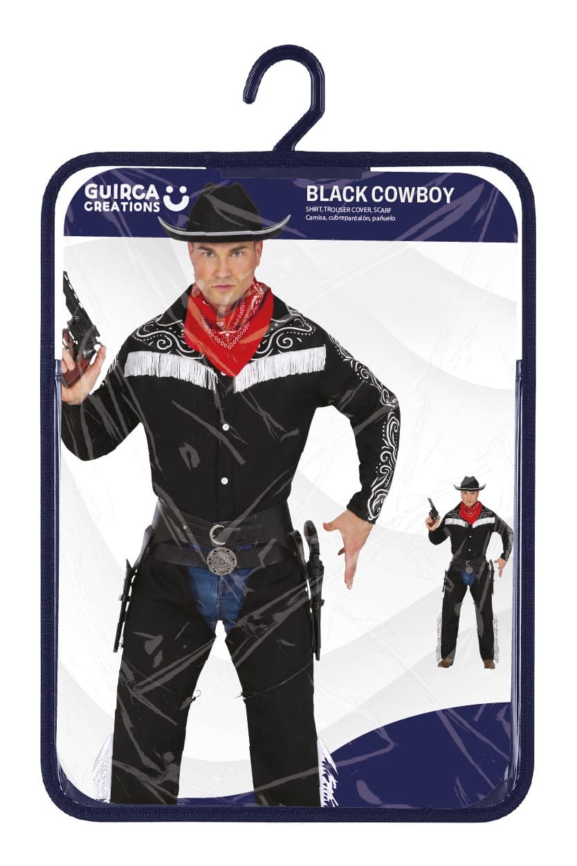 Cowboy i sort – kostume til herrer