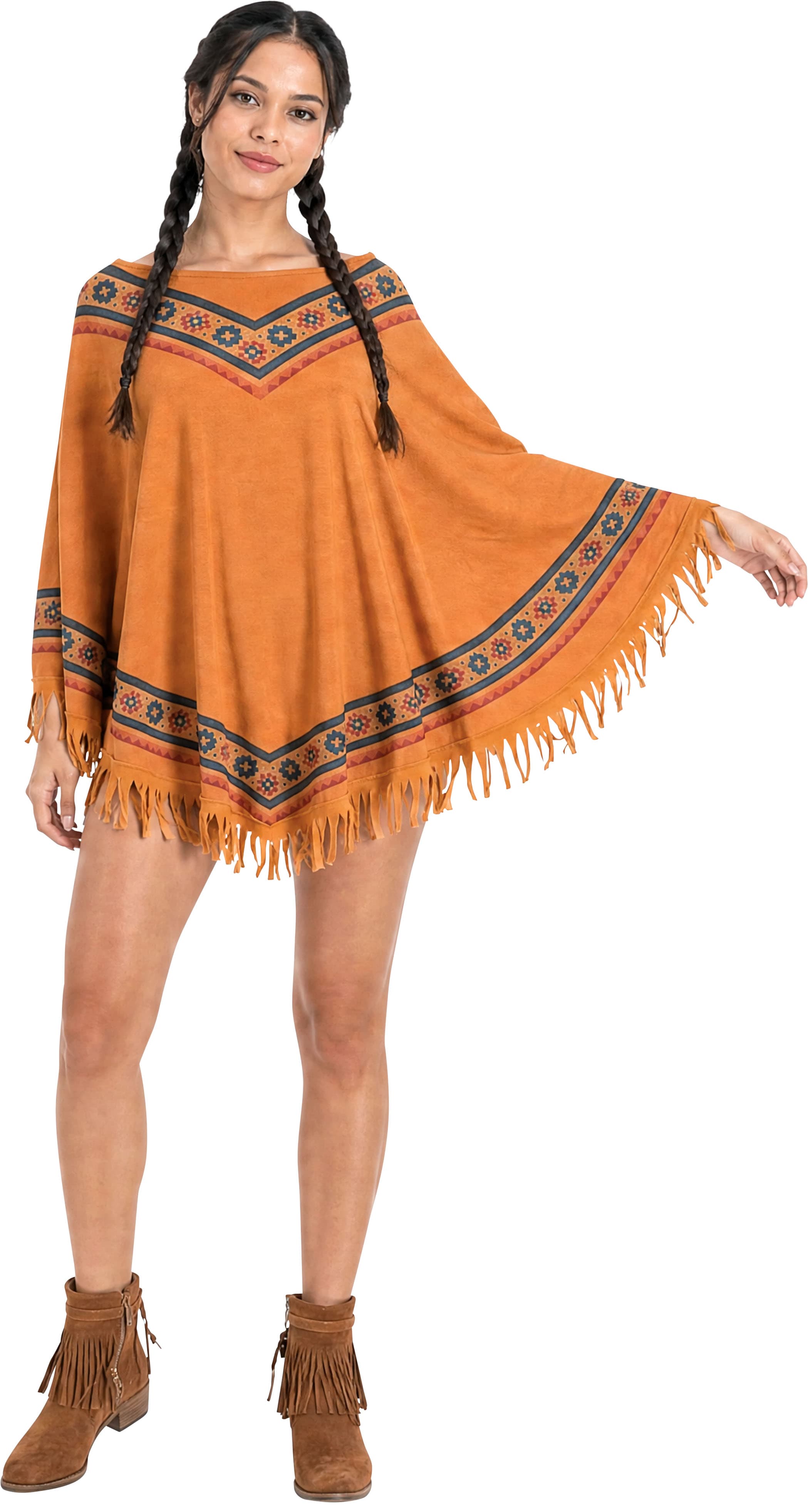 Indianerponcho – kostume til damer, model 86854