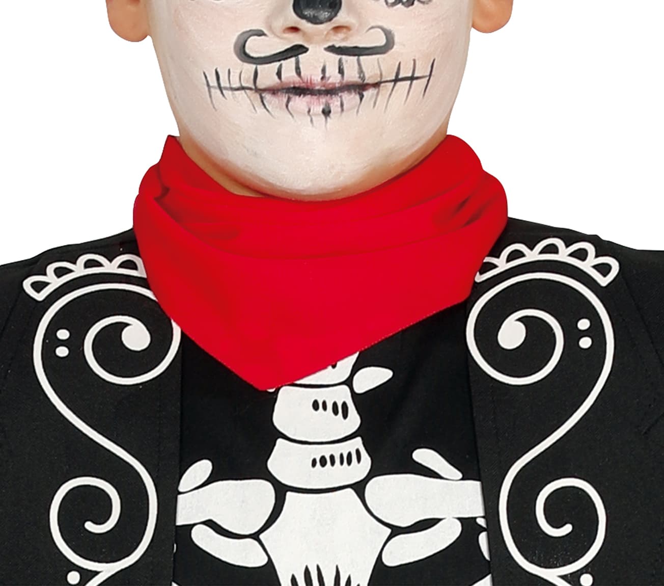 Mariachi-skelet – kostume til drenge, sort og rød