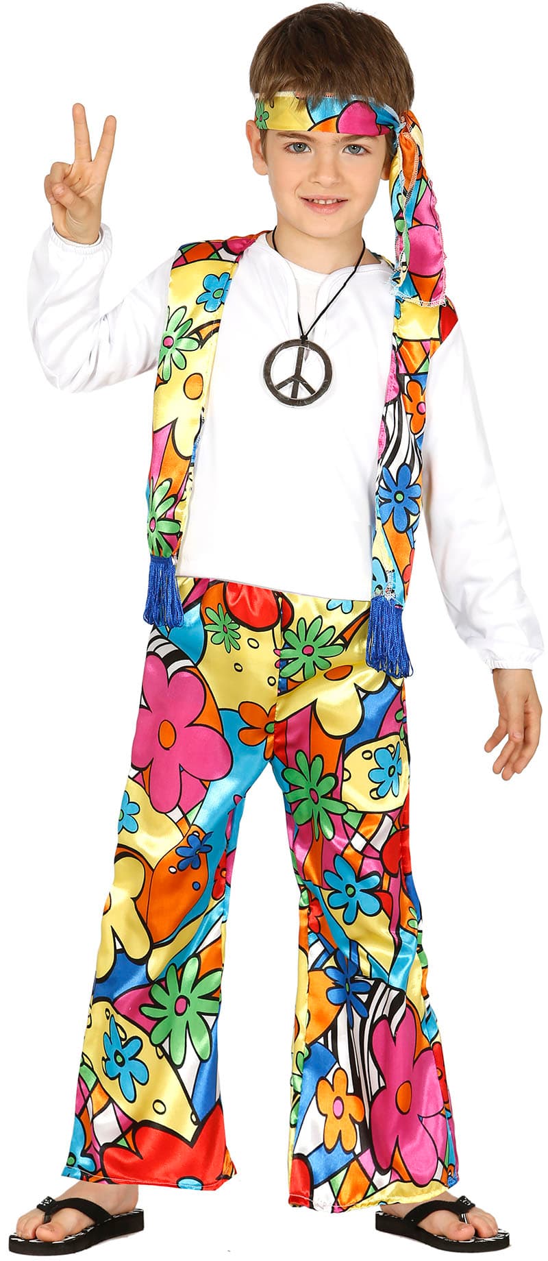 Hippie – kostume til drenge, flerfarvet, model 87480