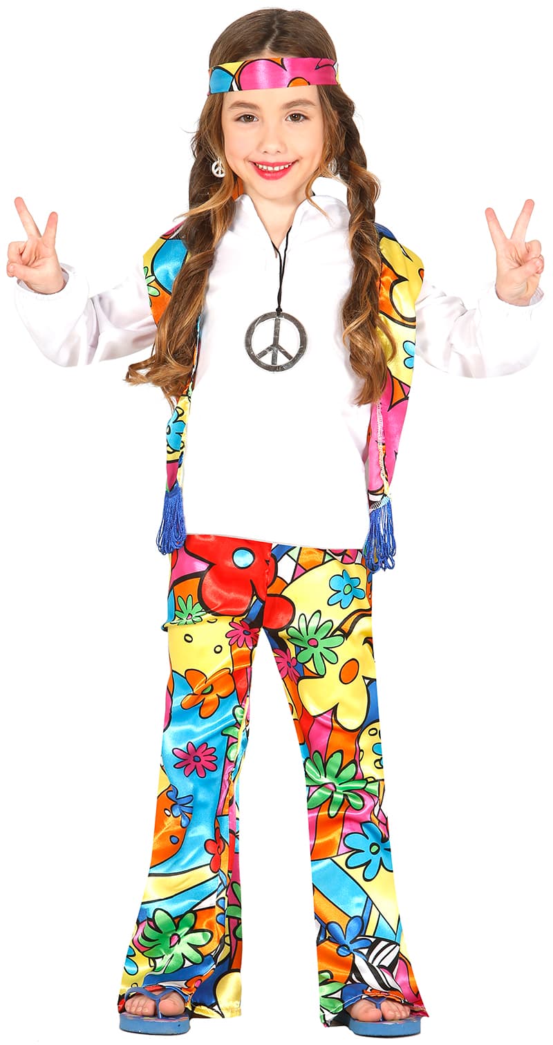 Hippie – kostume til drenge, flerfarvet, model 87480