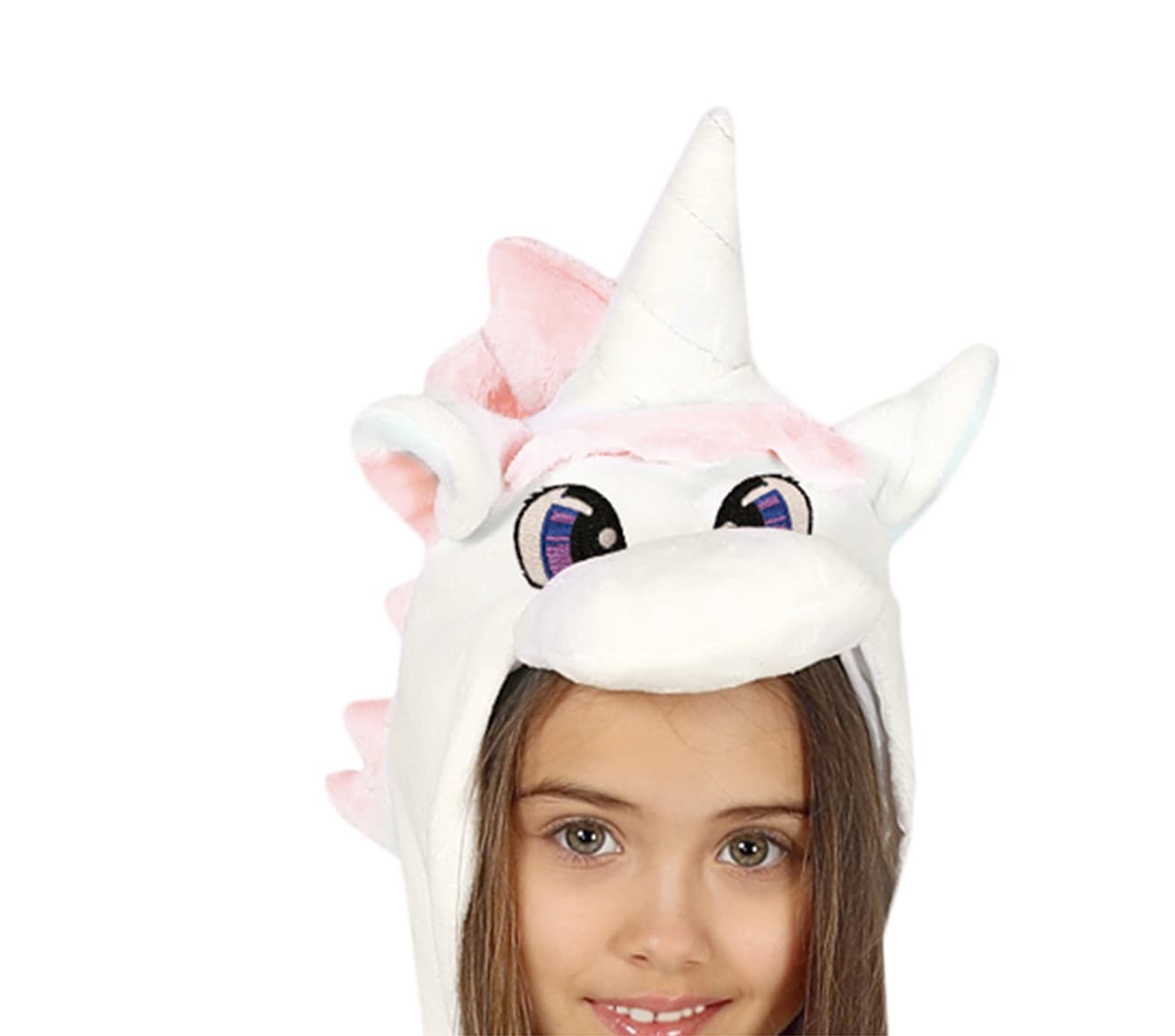 Enhjørning-kigurumi – kostume til børn, hvid og lyserød