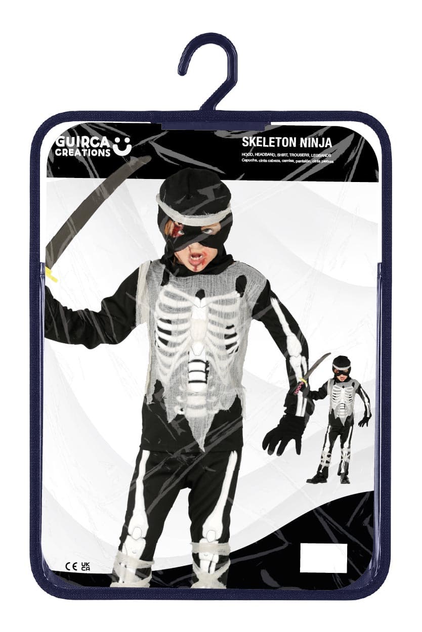 Skeletninja – kostume til drenge