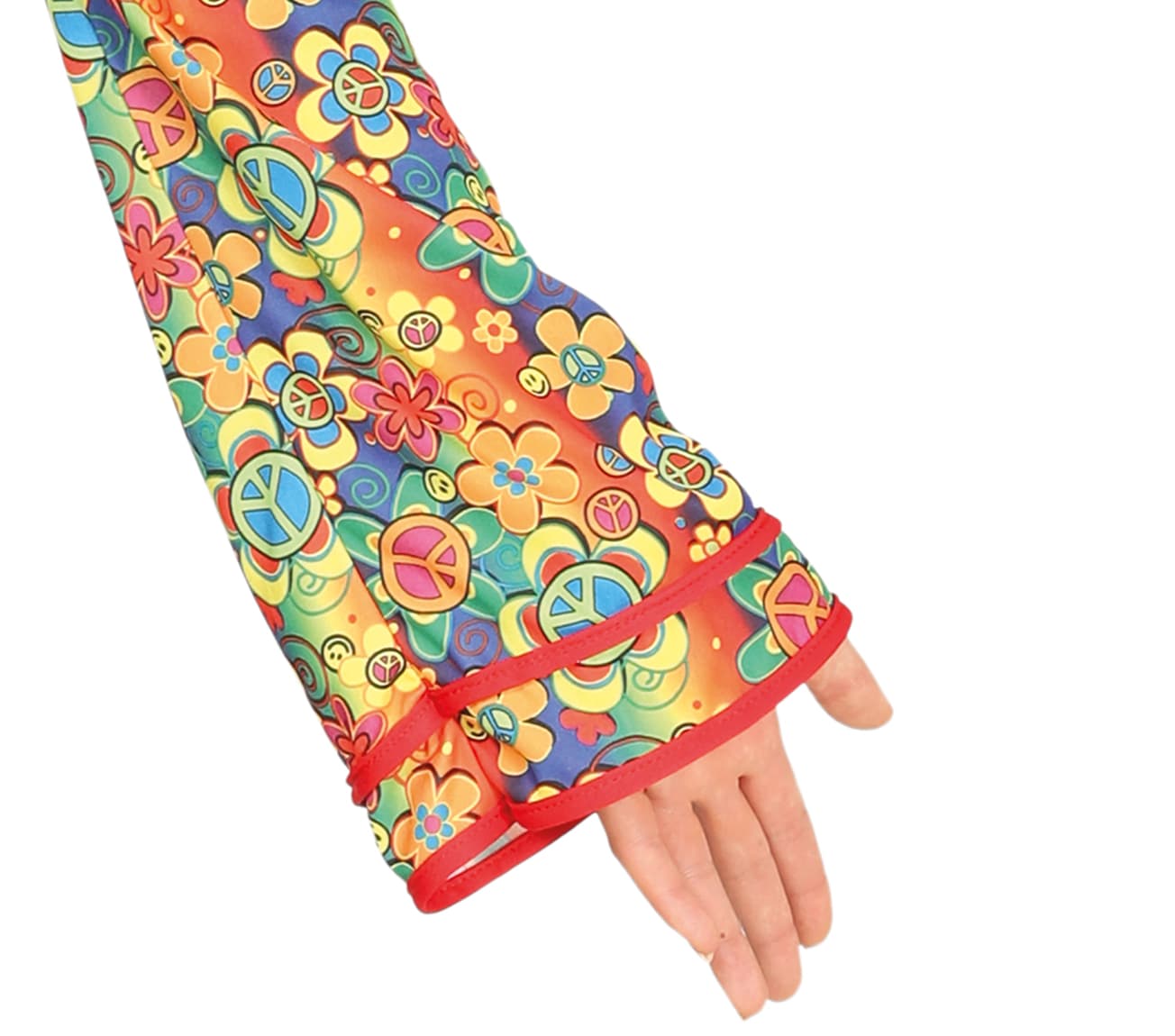 Hippie – kostume til damer, brun og flerfarvet, model 88085