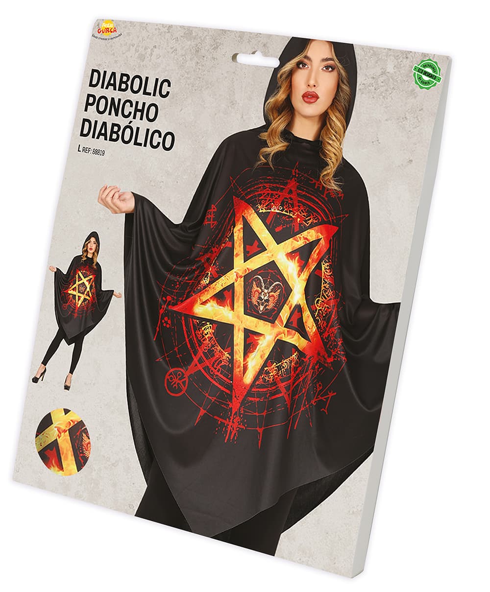 Djævelsk poncho – kostume til damer