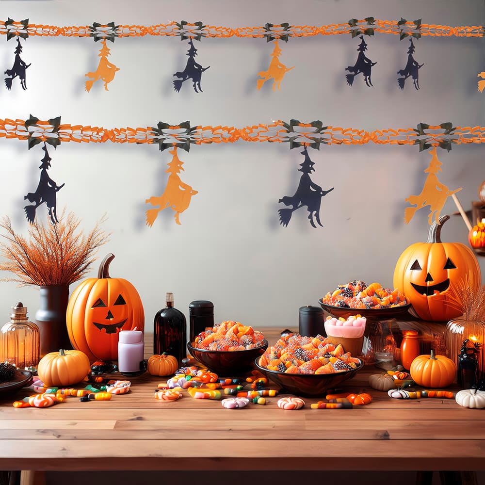Halloween-fantasiguirlande, 33 × 200 cm