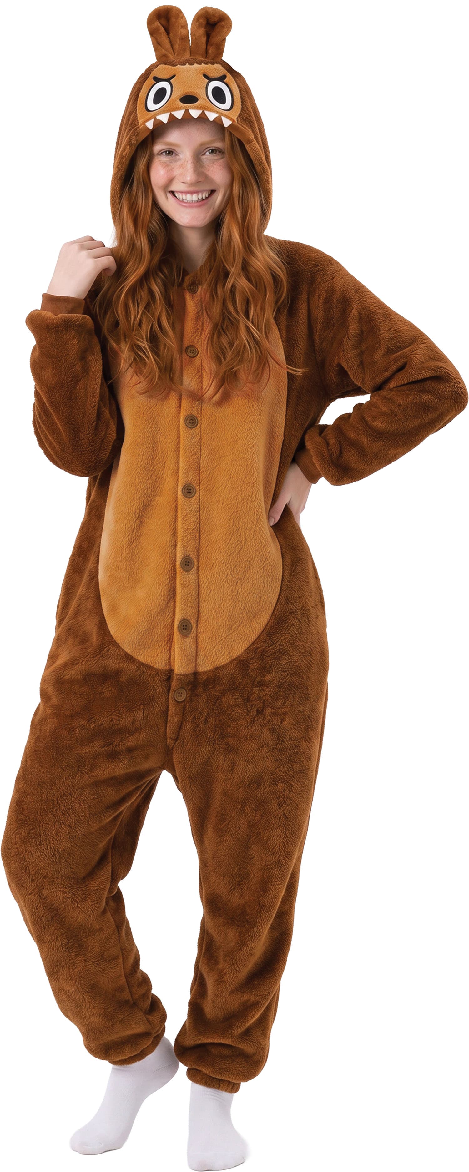 Brun Lulu-monsterpyjamas – kostume til damer
