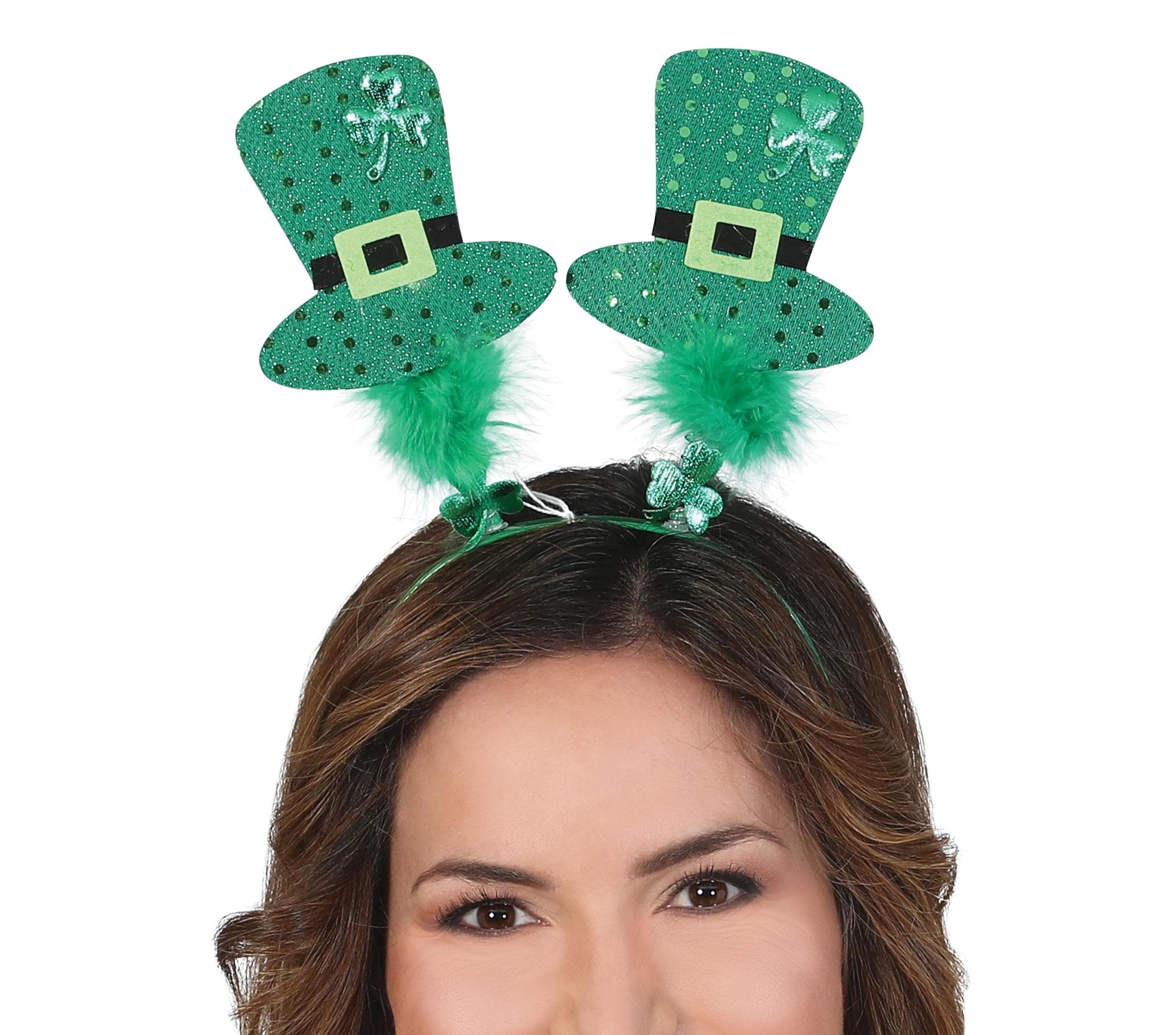 Hårbøjle med høj St. Patrick-hat