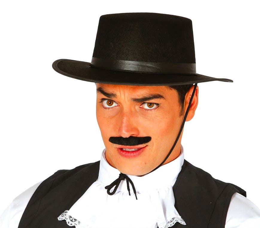 Sort flamencohat i filt