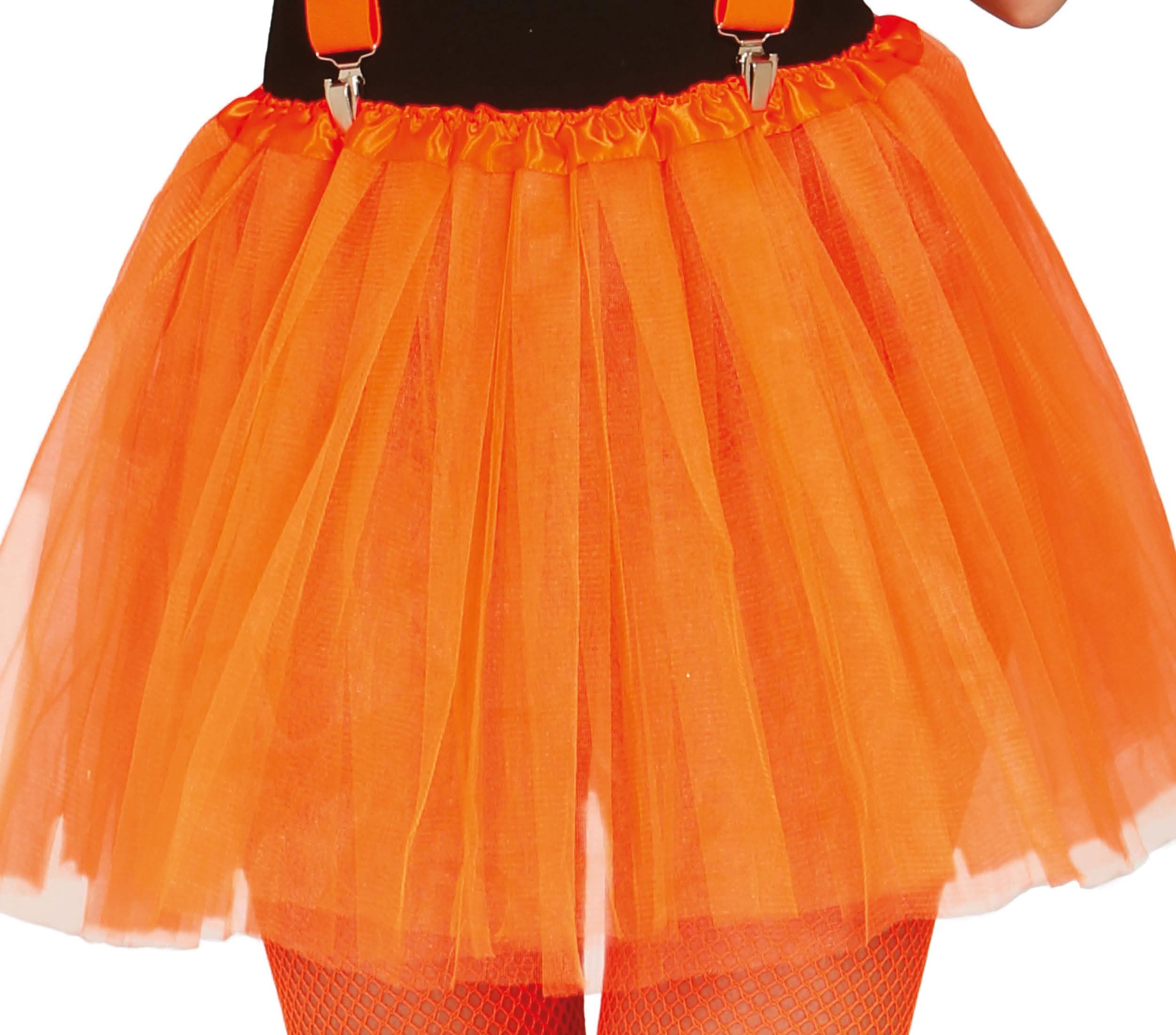 Neonorange tutu til damer, 40 cm
